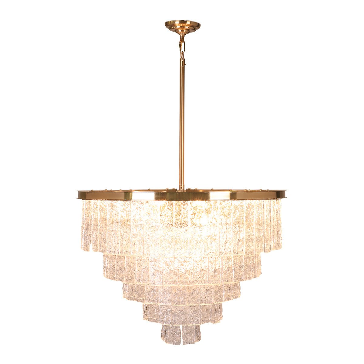 Oliver Round Tiered Glass Tile Chandelier Collection - Italian Concept -