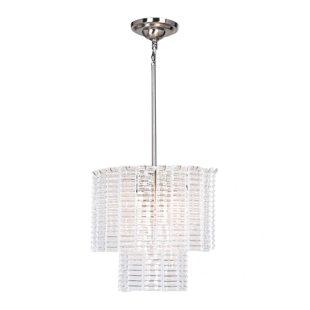 Cuirass Round Ribbed Glass Tile Chandelier Collection - Italian Concept -
