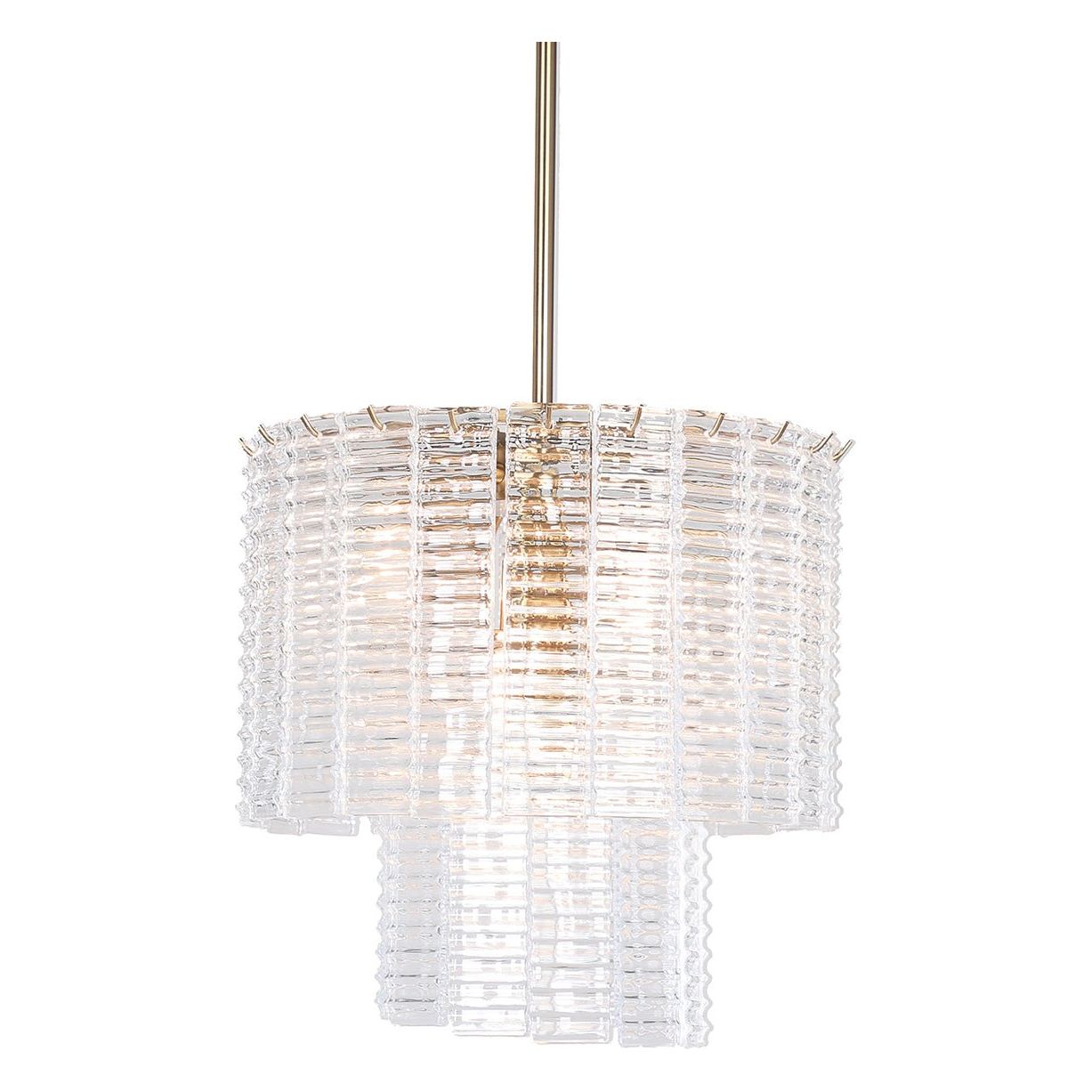 Cuirass Round Ribbed Glass Tile Chandelier Collection - Italian Concept -