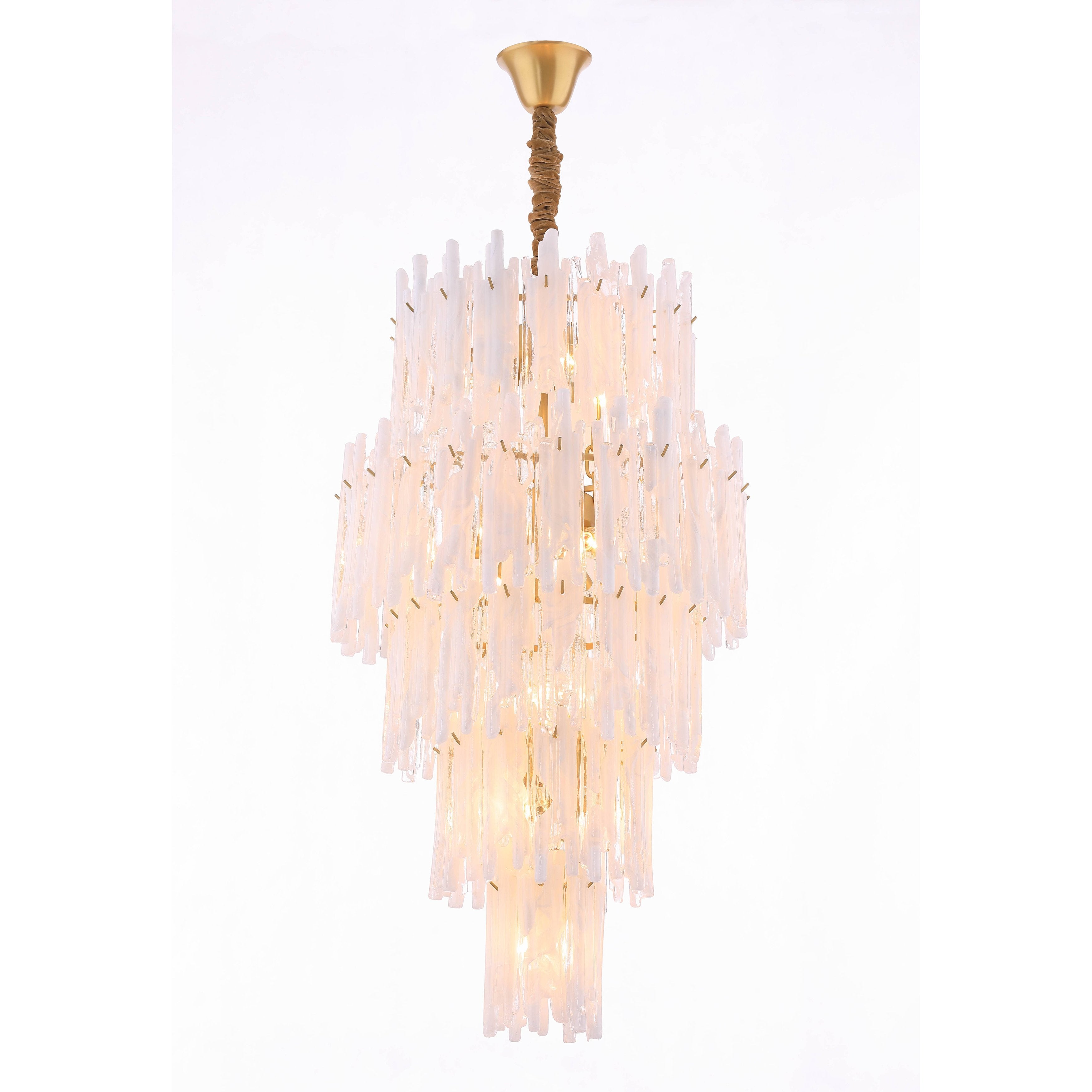 Blanche Murano Glass Pendant Light - Italian Concept - Size