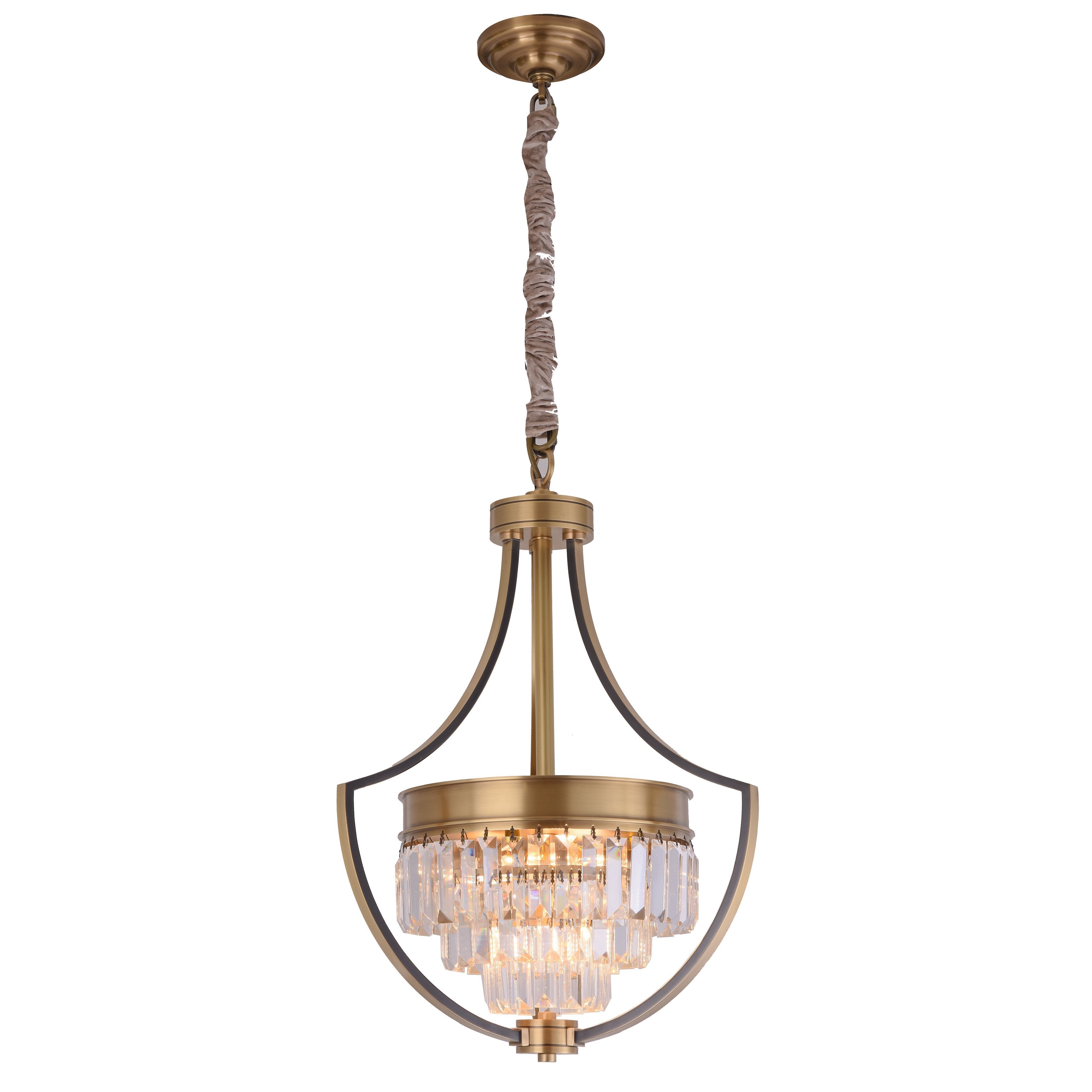 Apex Louvre 3-Tier Odeon Fringe Crystal Chandelier - Italian Concept