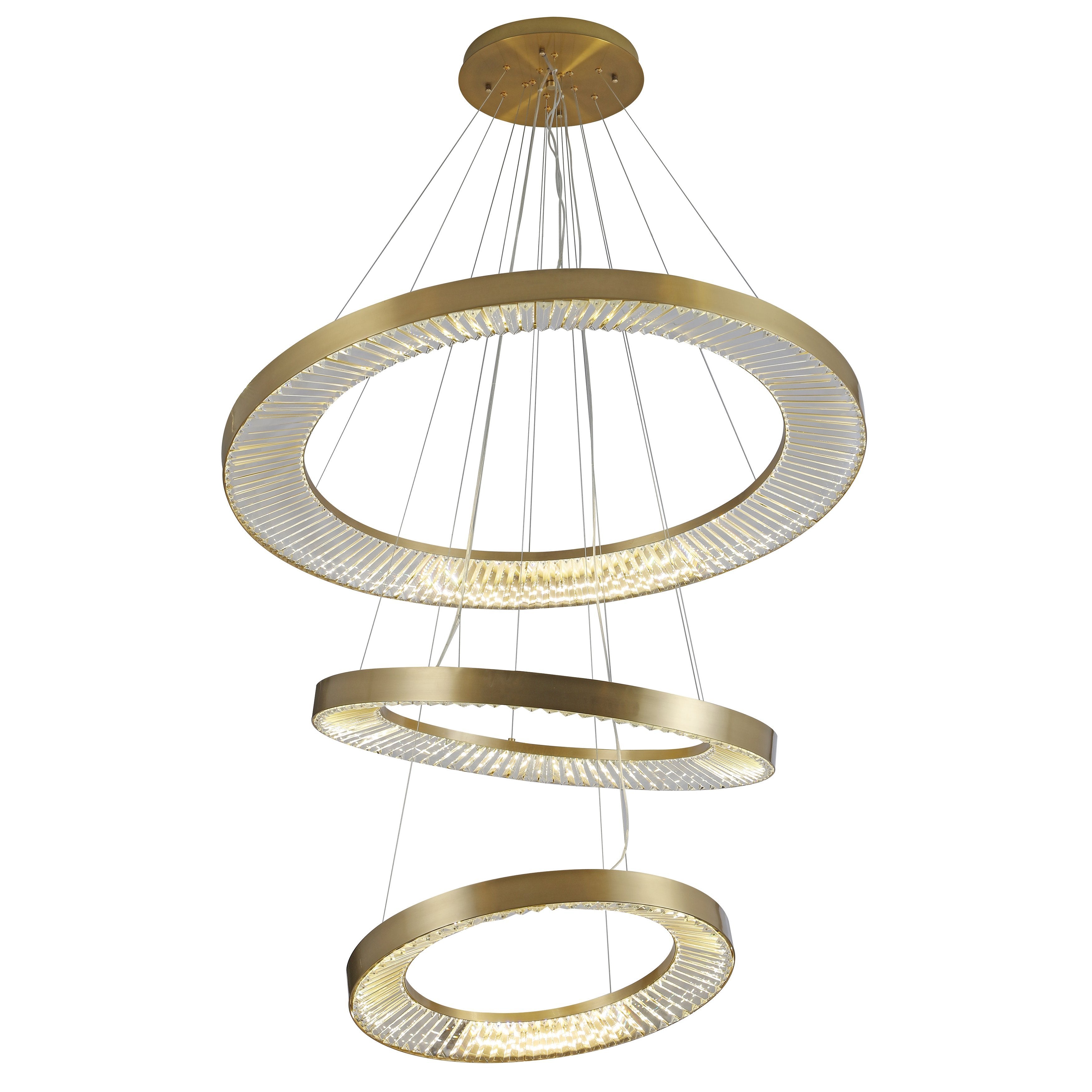 Liam Tiered Round Ring LED Chandelier - Italian Concept