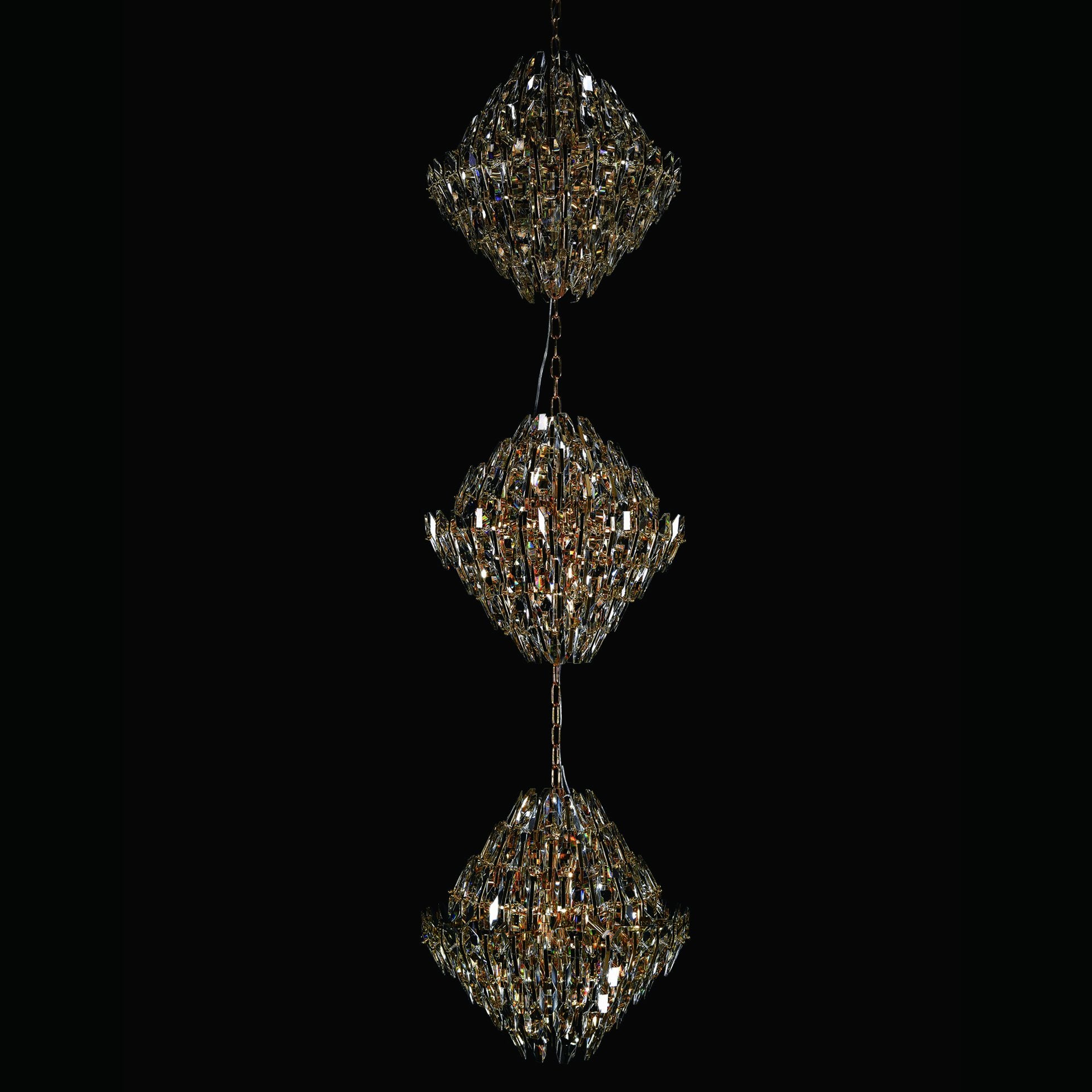 Sol Odeon Crystal Foyer Pendant Chandelier - Italian Concept