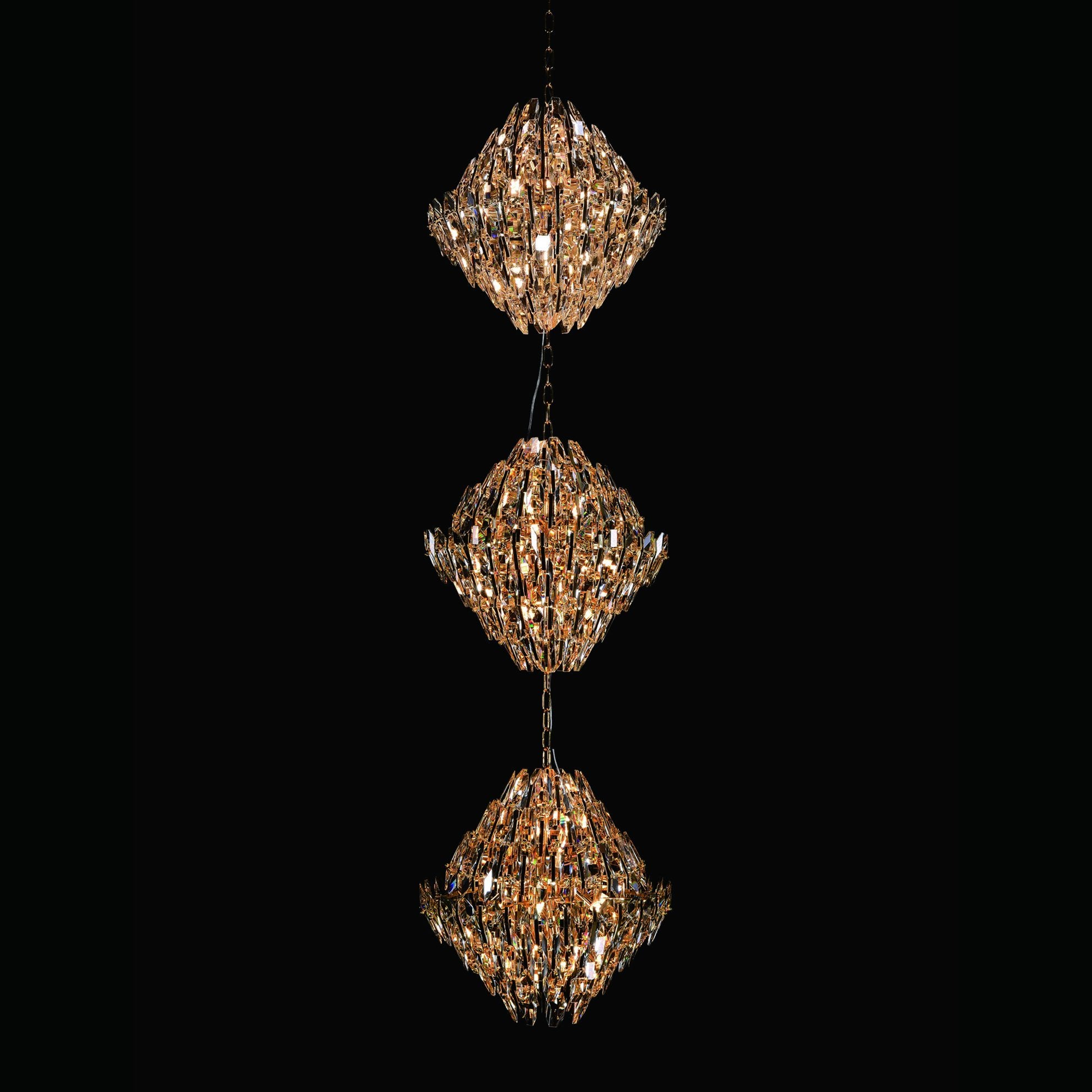 Sol Odeon Crystal Foyer Pendant Chandelier - Italian Concept