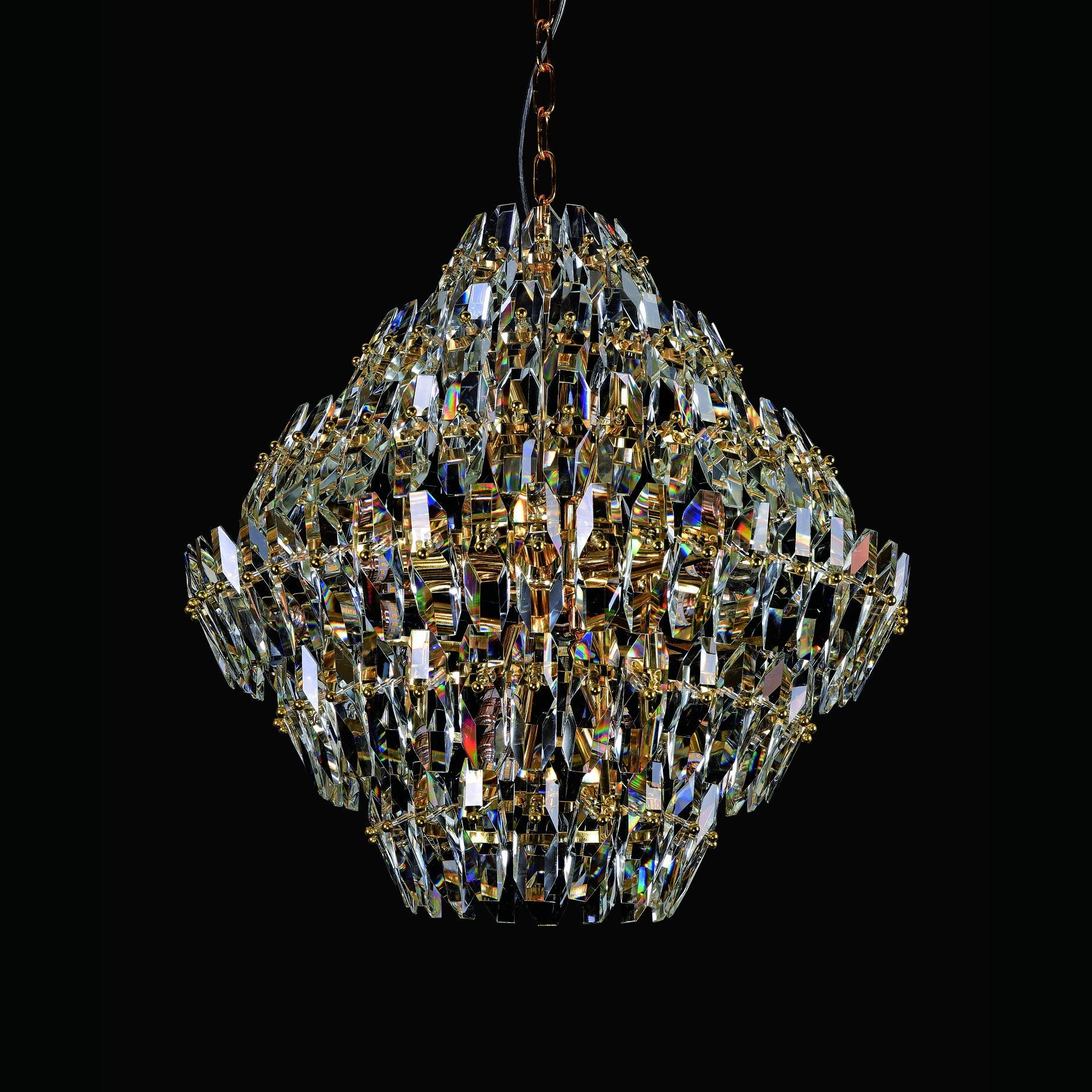 Sol Odeon Crystal Tiered Chandelier - Italian Concept