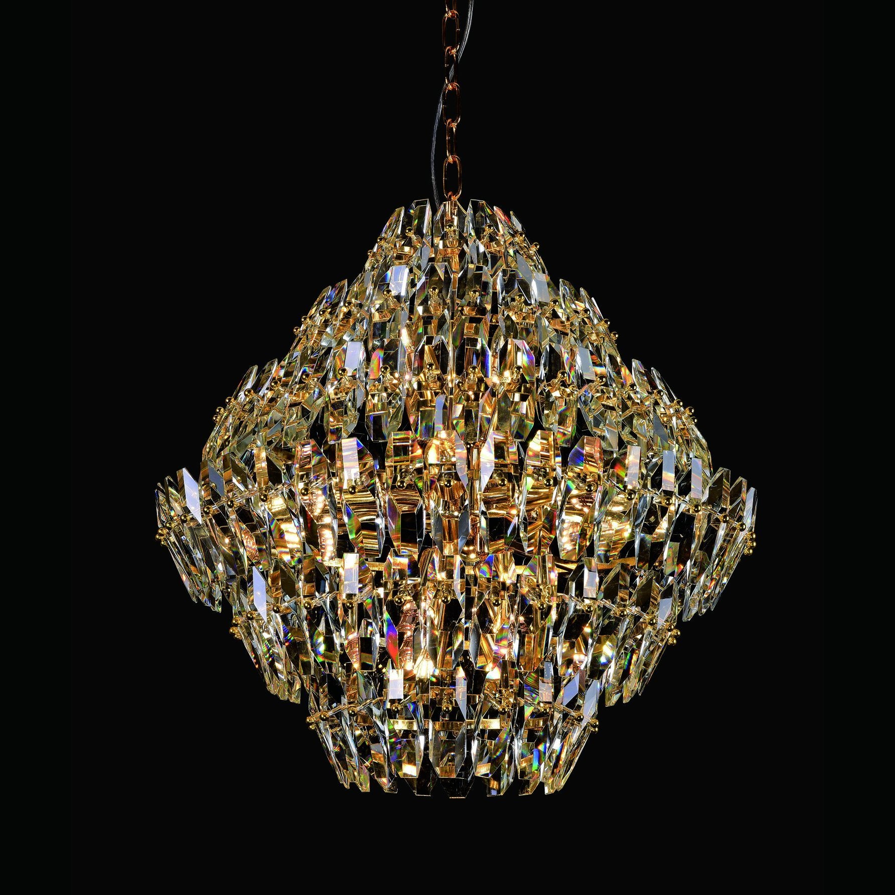 Sol Odeon Crystal Tiered Chandelier - Italian Concept