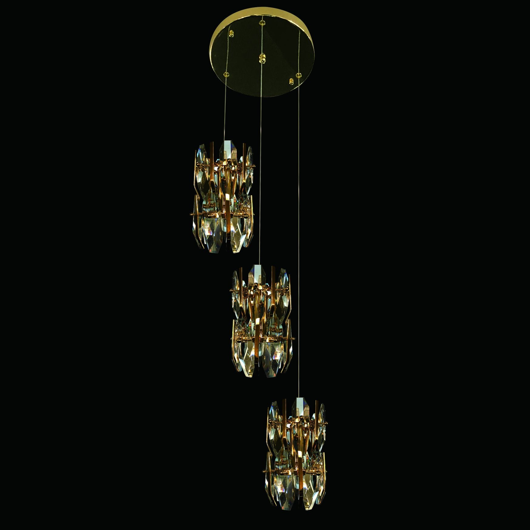 Sol Odeon Crystal Pendant Foyer Light - Italian Concept