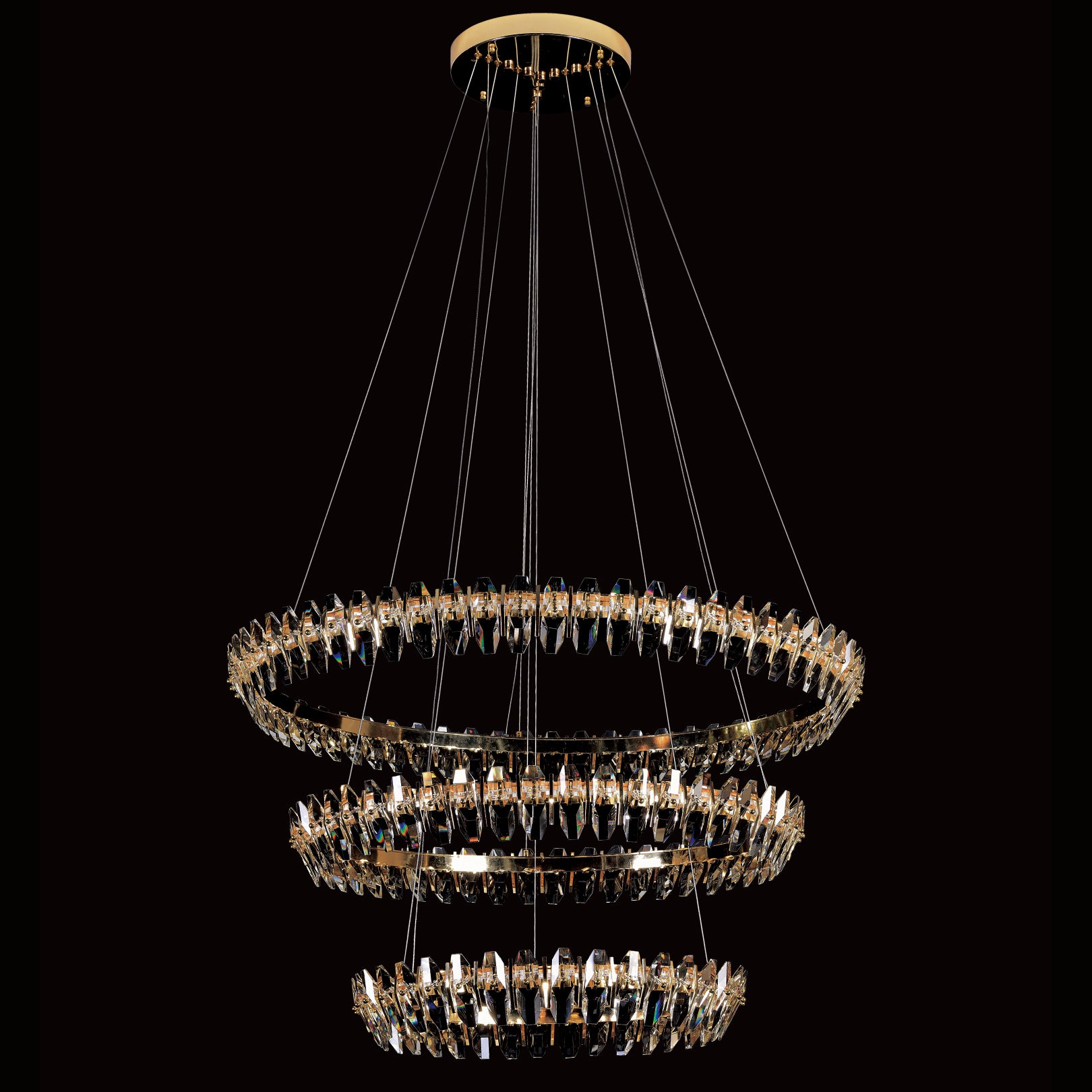 Sol Crystal Ring LED Chandelier - Italian Concept