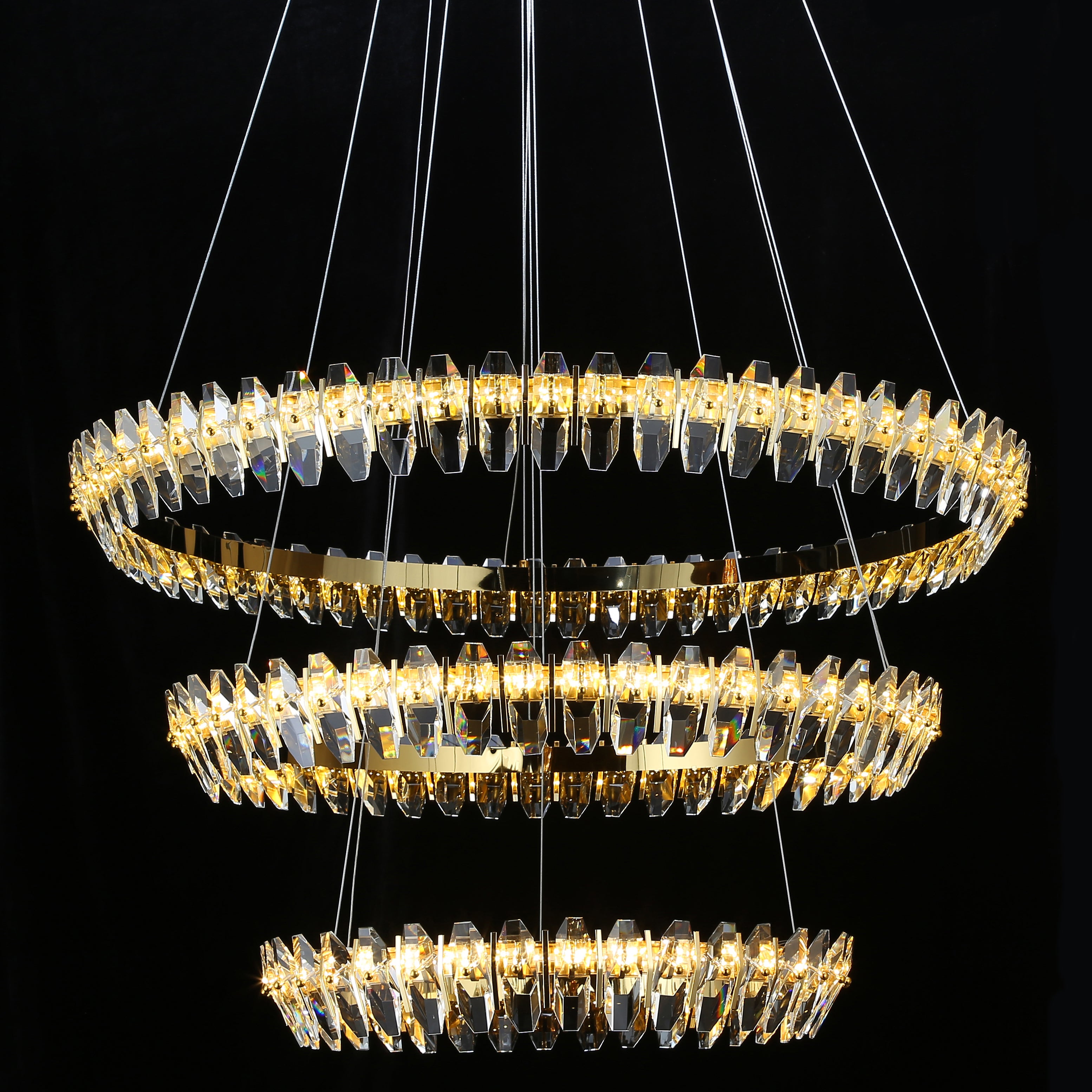 Sol Crystal Ring LED Chandelier - Italian Concept