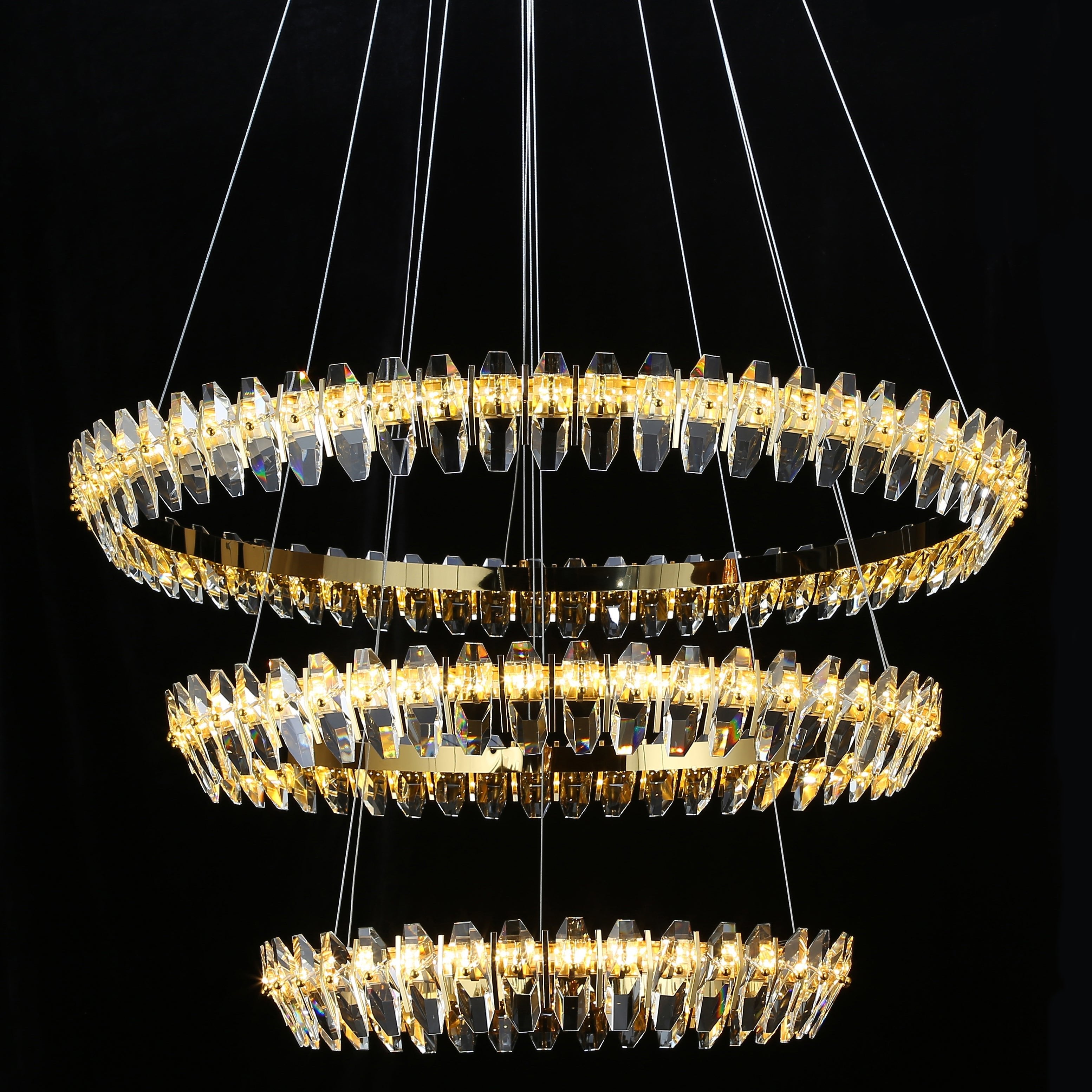Sol Crystal Ring LED Chandelier - Italian Concept