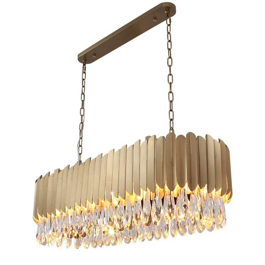 Alicante Tiered Linear Crystal Chandelier - Italian Concept -