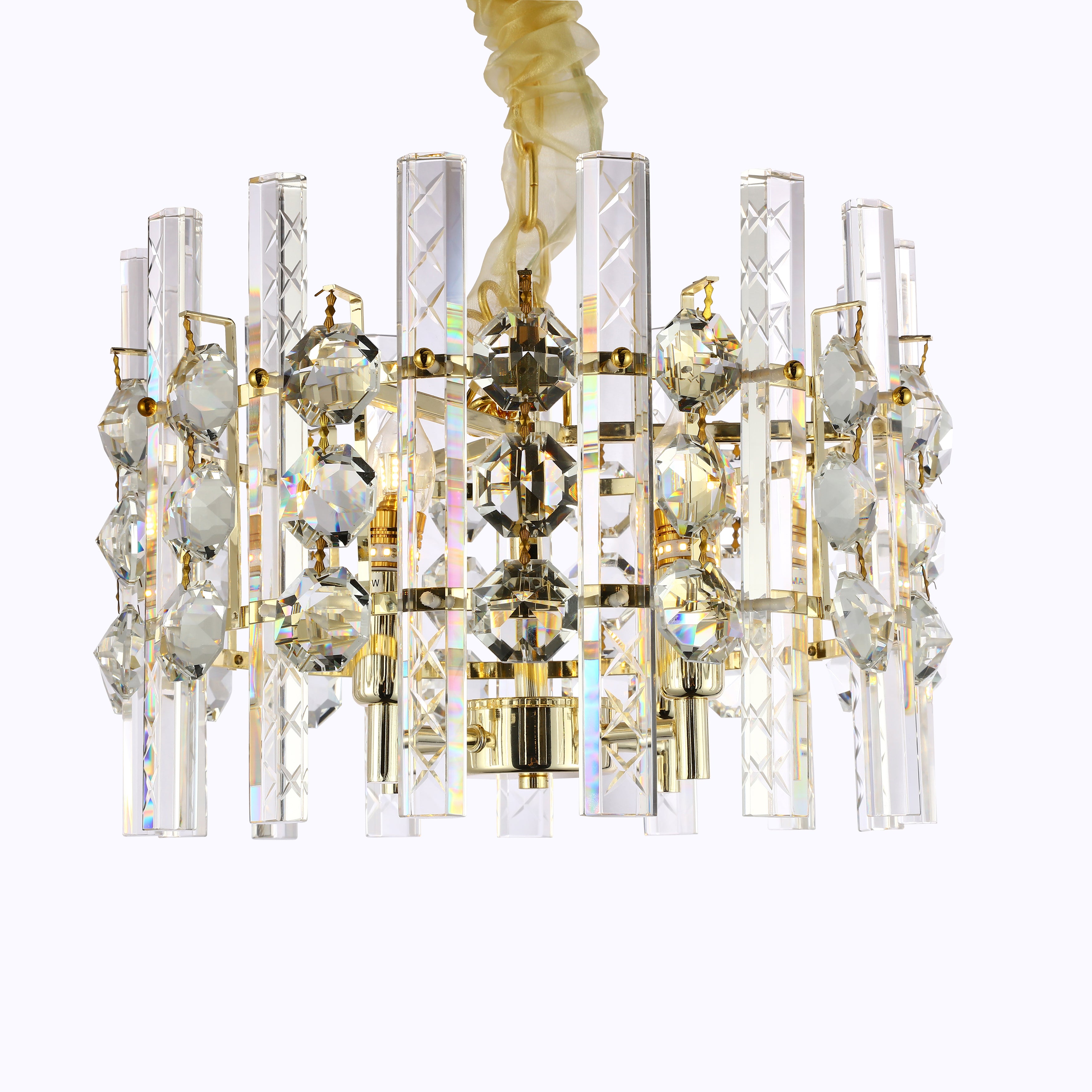 Gem Round Crystal Chandelier - Italian Concept