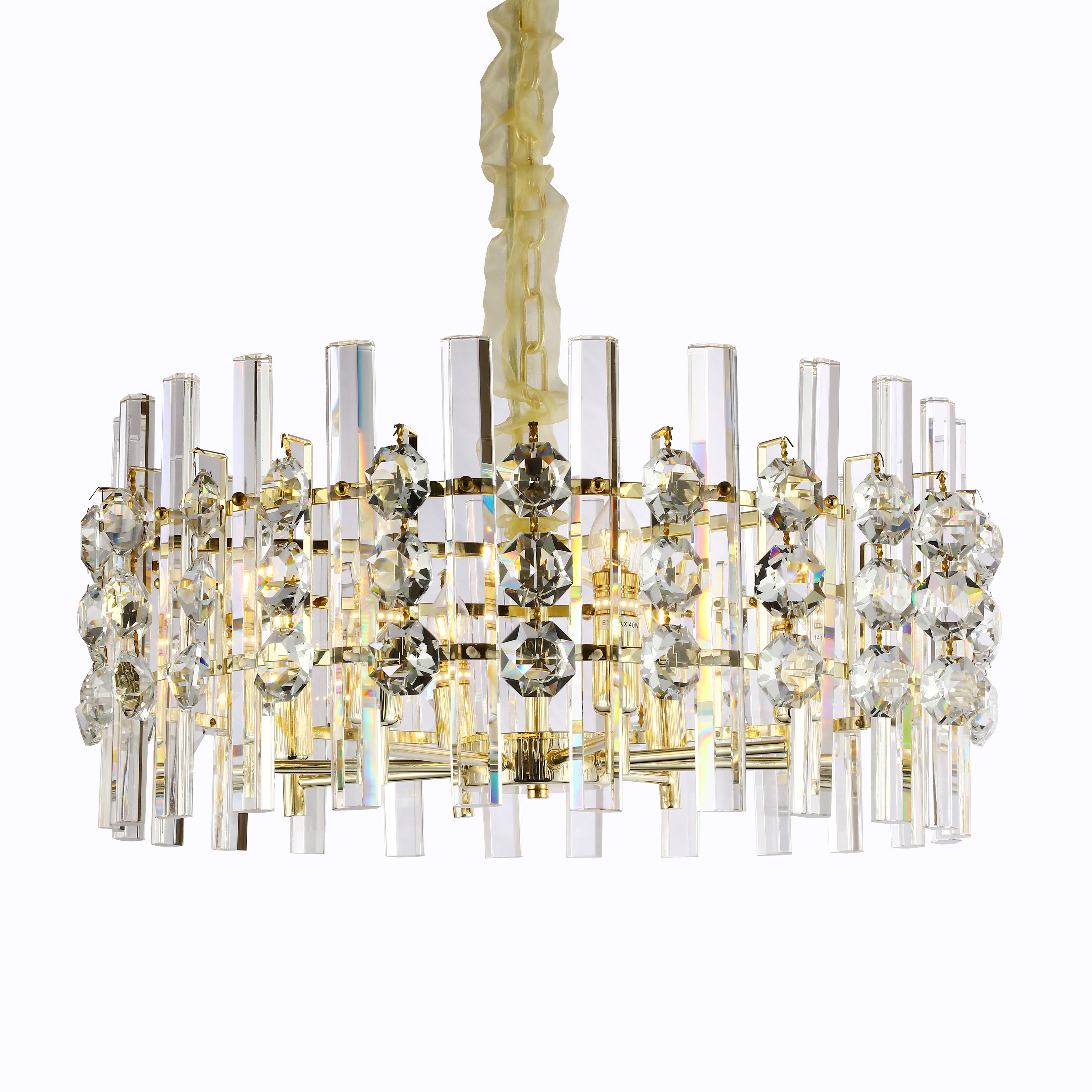 Gem Round Crystal Chandelier - Italian Concept