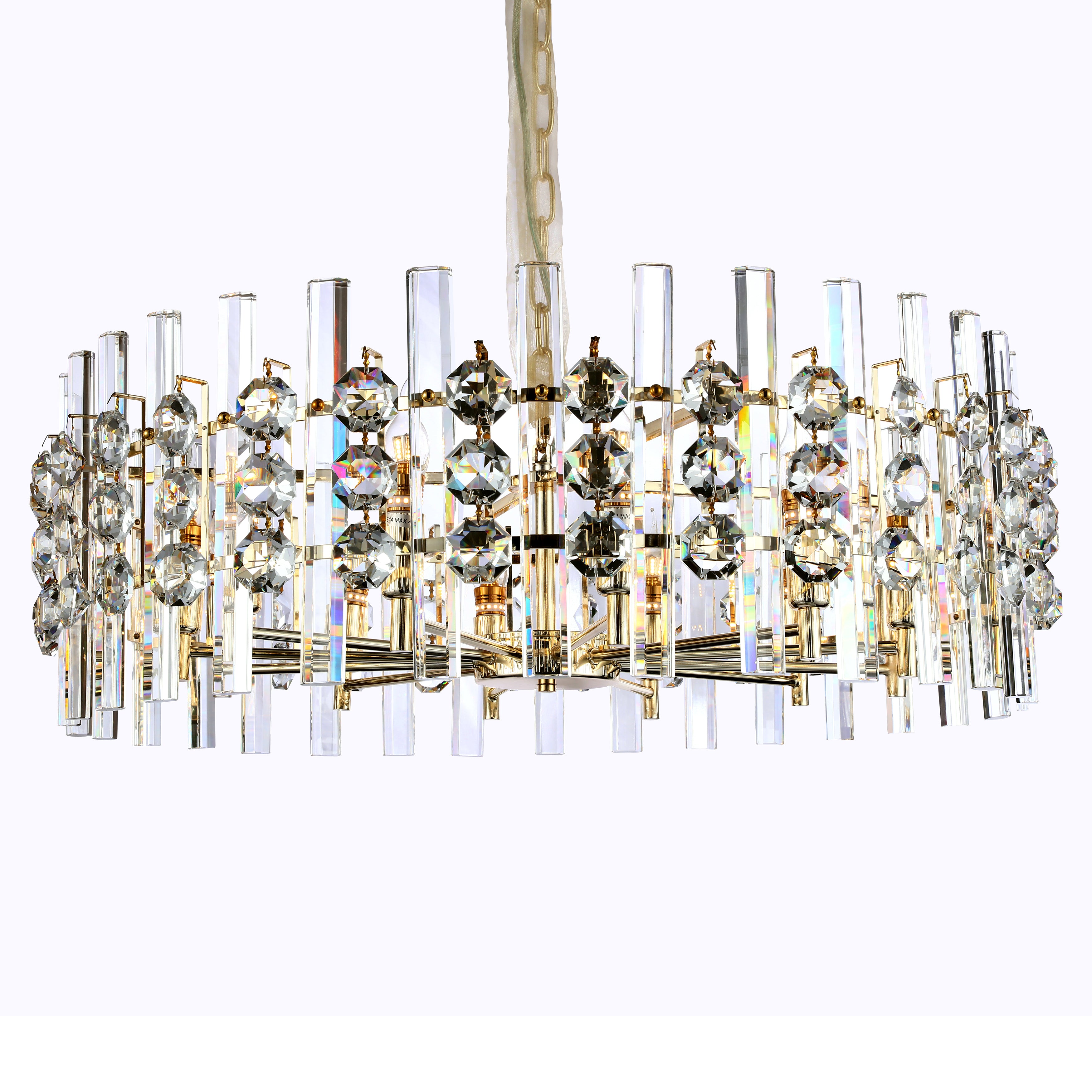 Gem Round Crystal Chandelier - Italian Concept