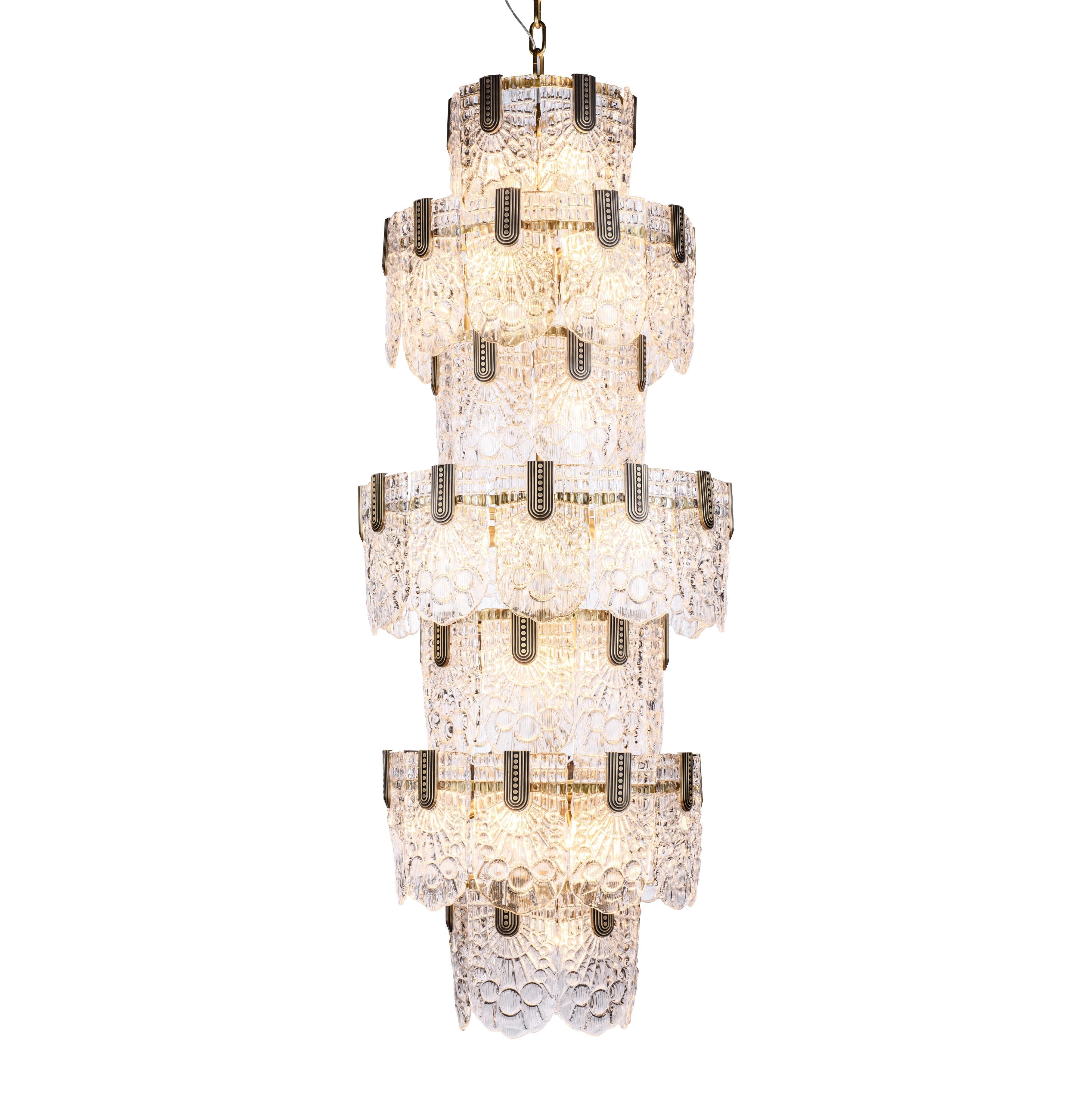Jacques Brass Crystal Round Chandelier - Italian Concept