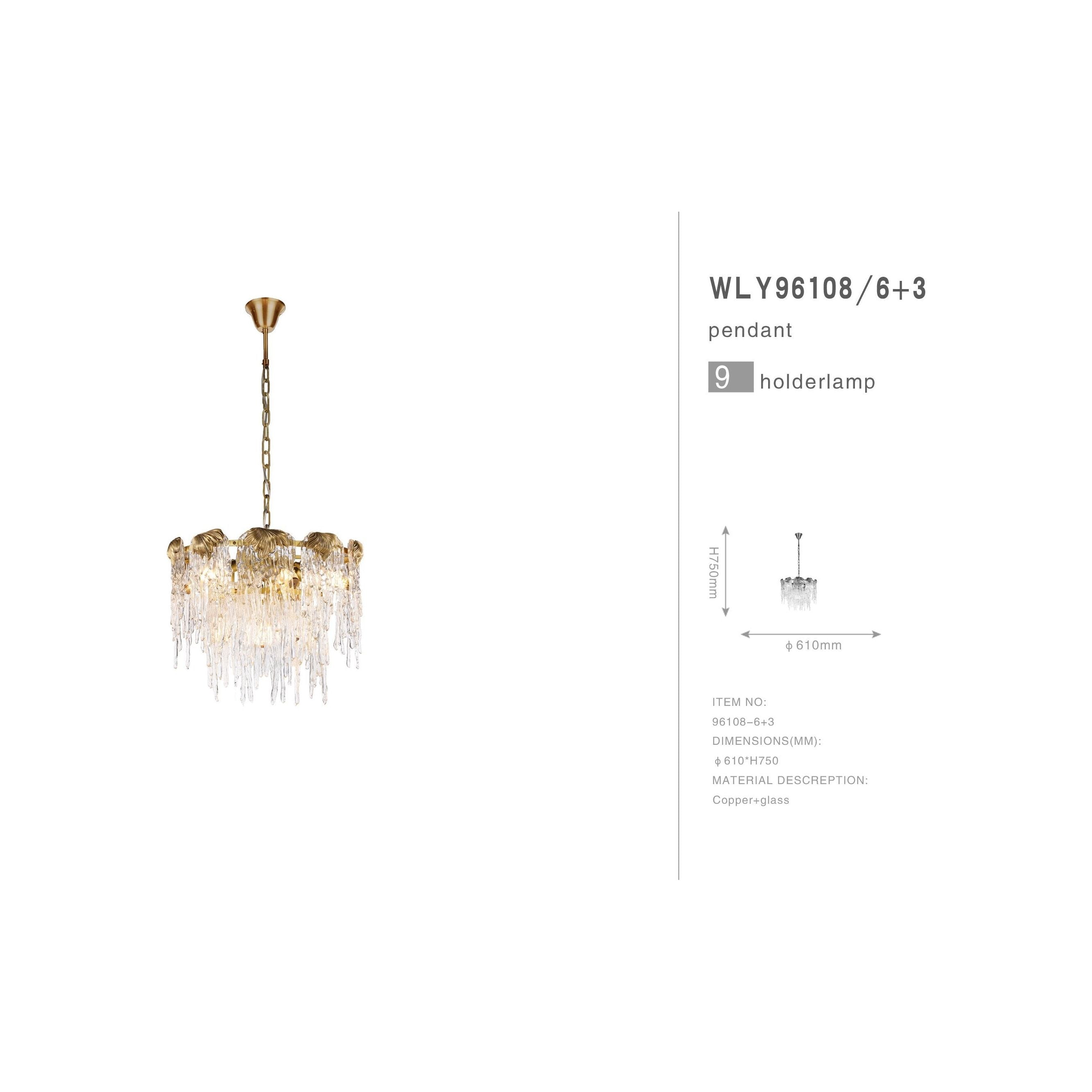 Aletta Melting Drop Crystal Glass Chandelier - Italian Concept -