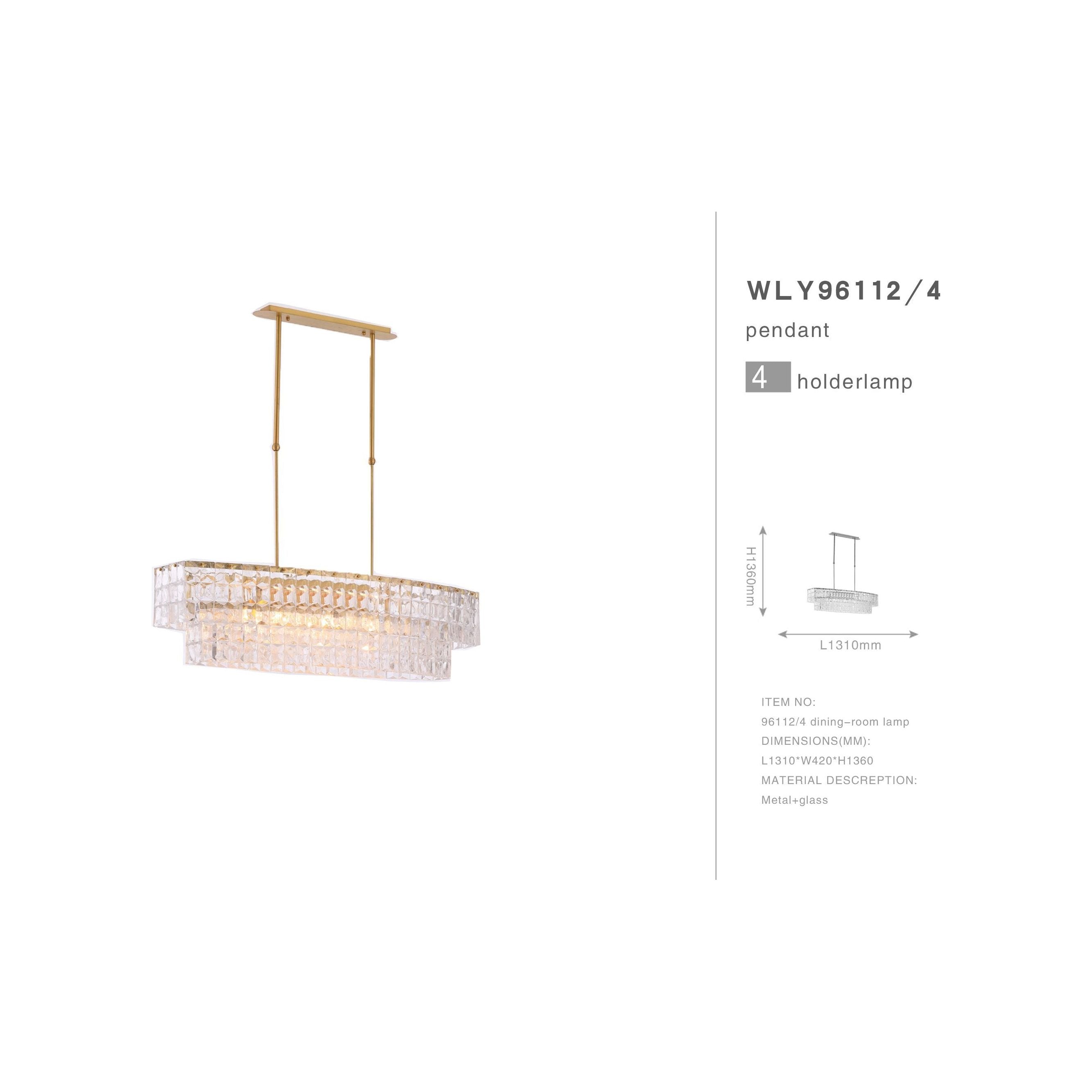 Dante Odeon 2-Tier Rectangle Crystal Chandelier - Italian Concept