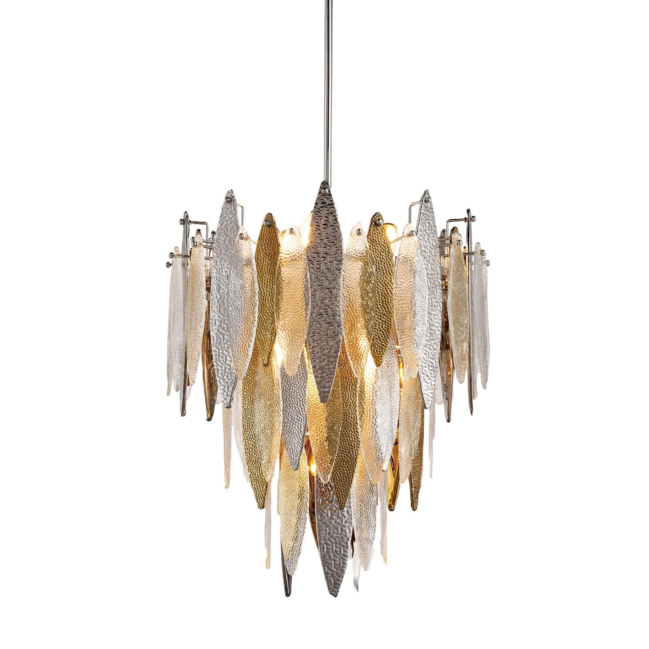 Alba Round Tiered Oval Glass Chandelier - Italian Concept -