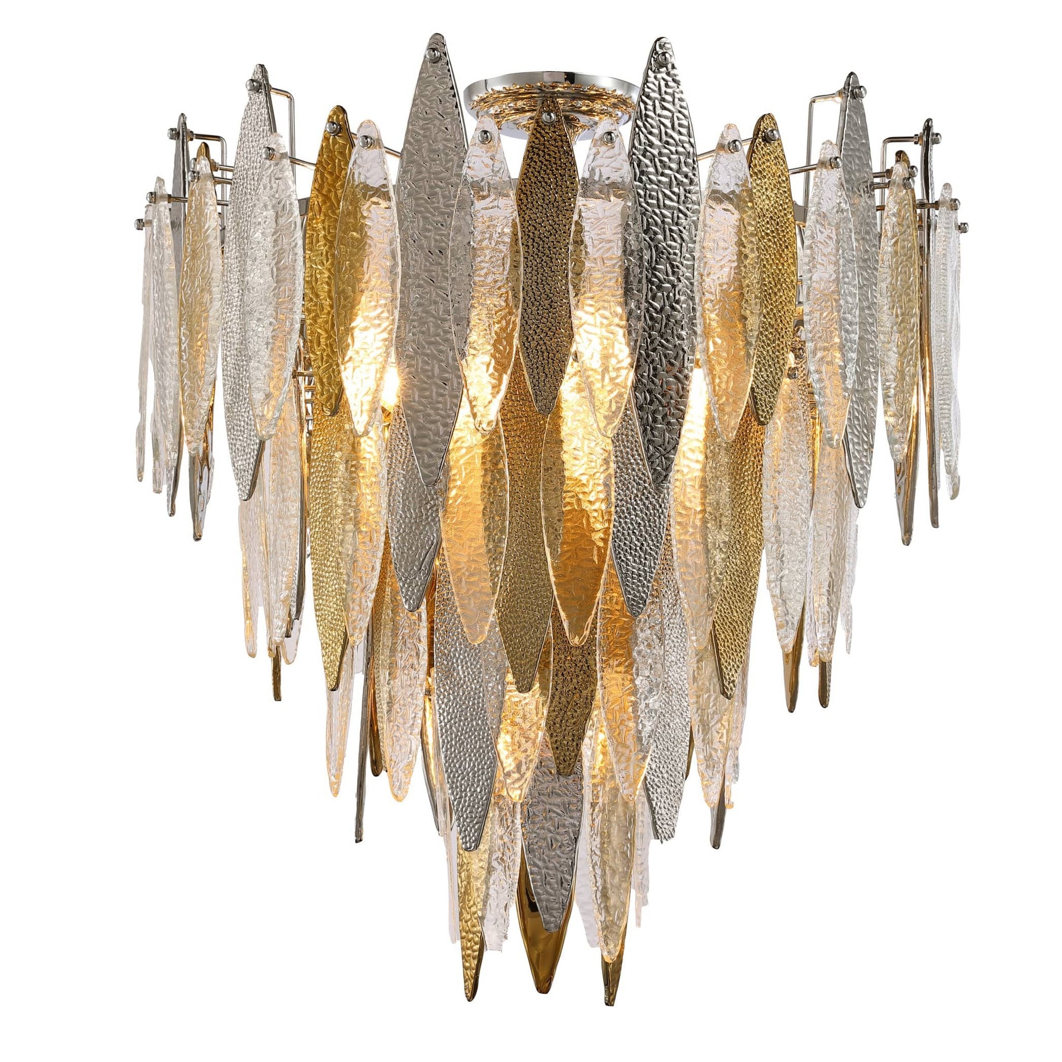 Alba Round Tiered Oval Glass Chandelier - Italian Concept -