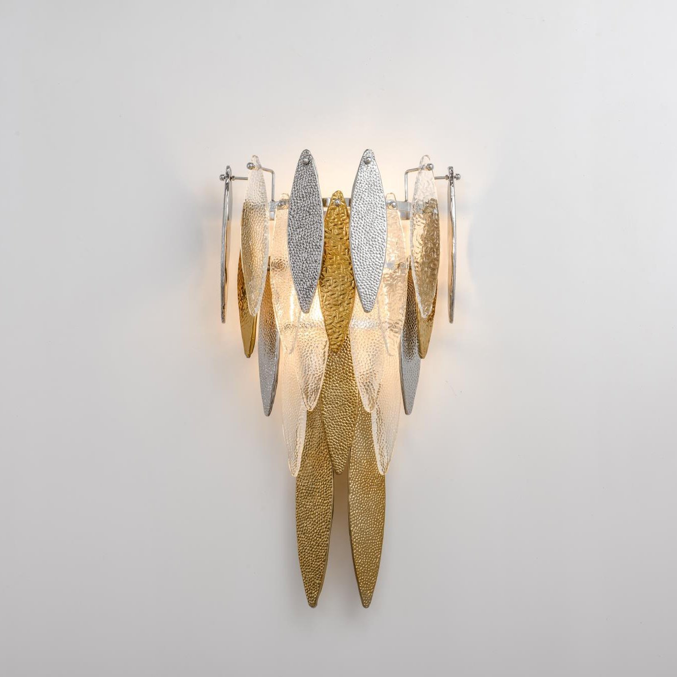 Alba Tiered Oval Glass Sconce - Italian Concept -
