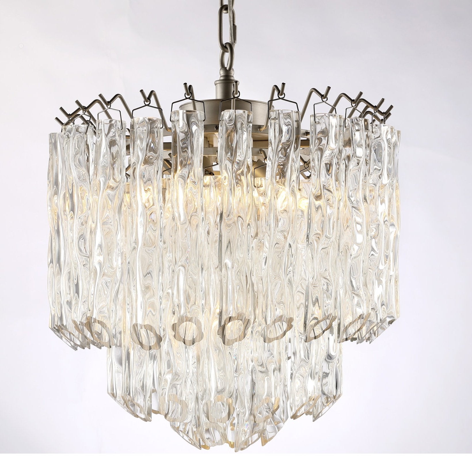 Caprice Curved Tubular Glass Chandelier - Italian Concept -