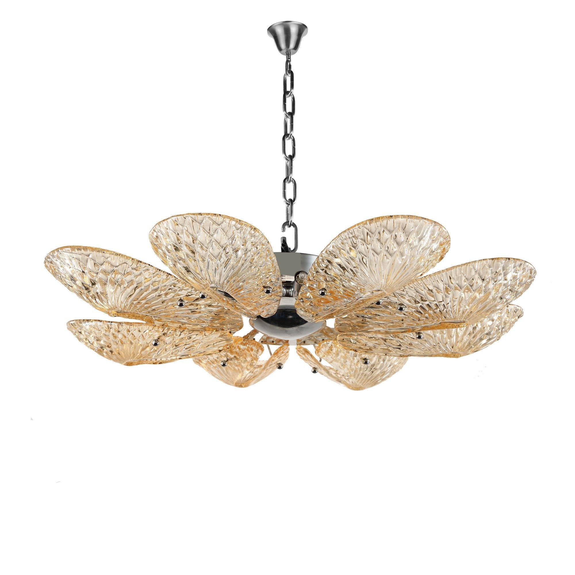 Flushmount Bella Murano Glass Flower Chandelier - Italian Concept