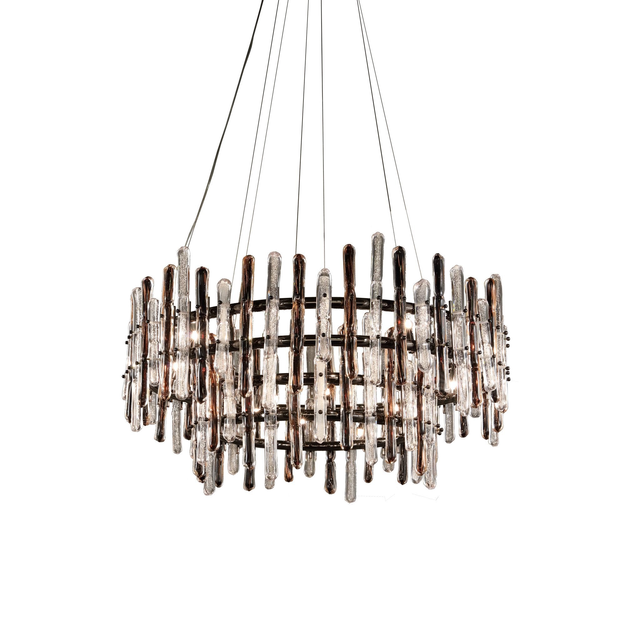 Sanjil Round Glass Chandelier - Italian Concept