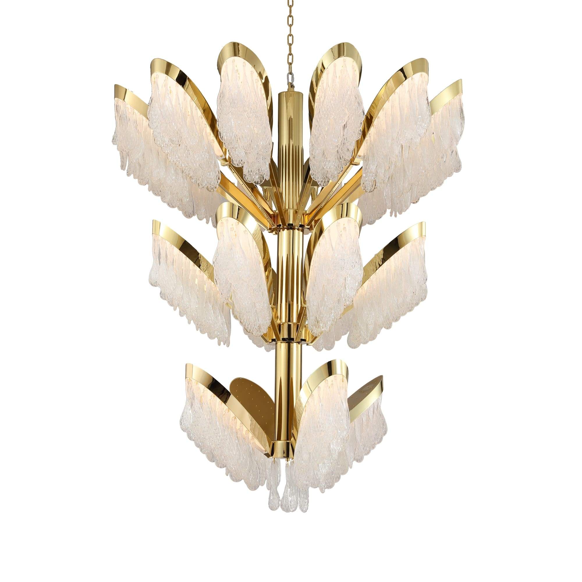 Palm-Villa Murano Glass Wide Foyer Chandelier - Italian Concept