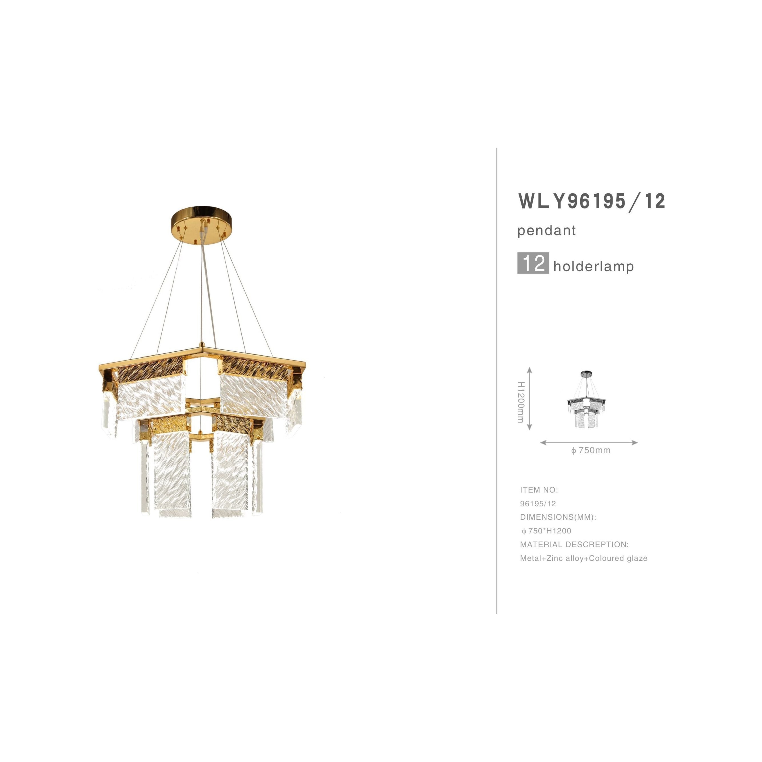 Aimee 2-Tier Round LED Down-light Glass Chandelier - Italian Concept -