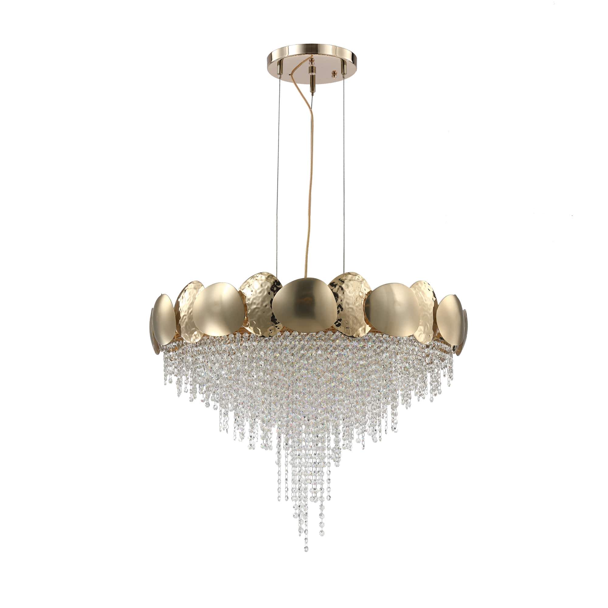 Amadeo Round Brass Crystal Chandelier - Italian Concept -