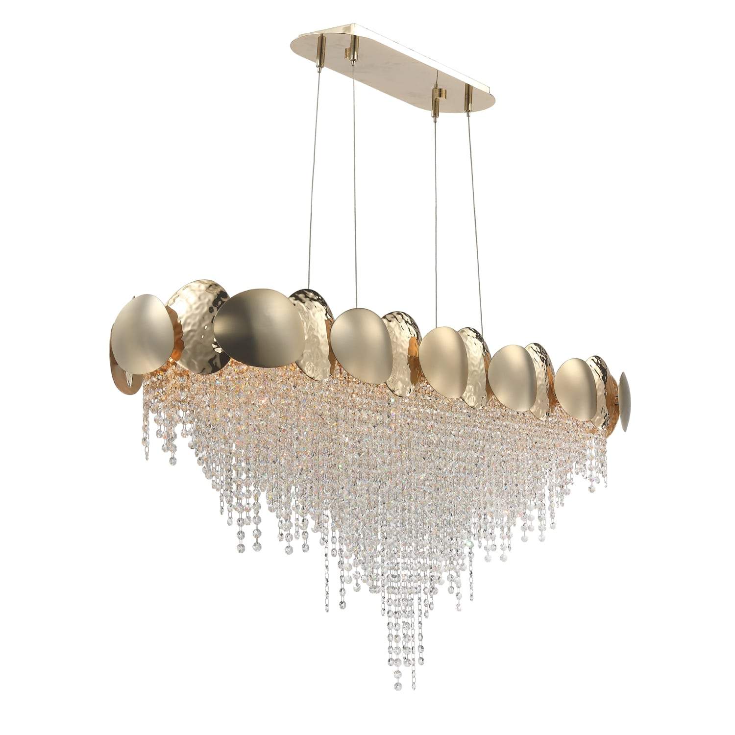 Amadeo Oval Brass Crystal Chandelier - Italian Concept -