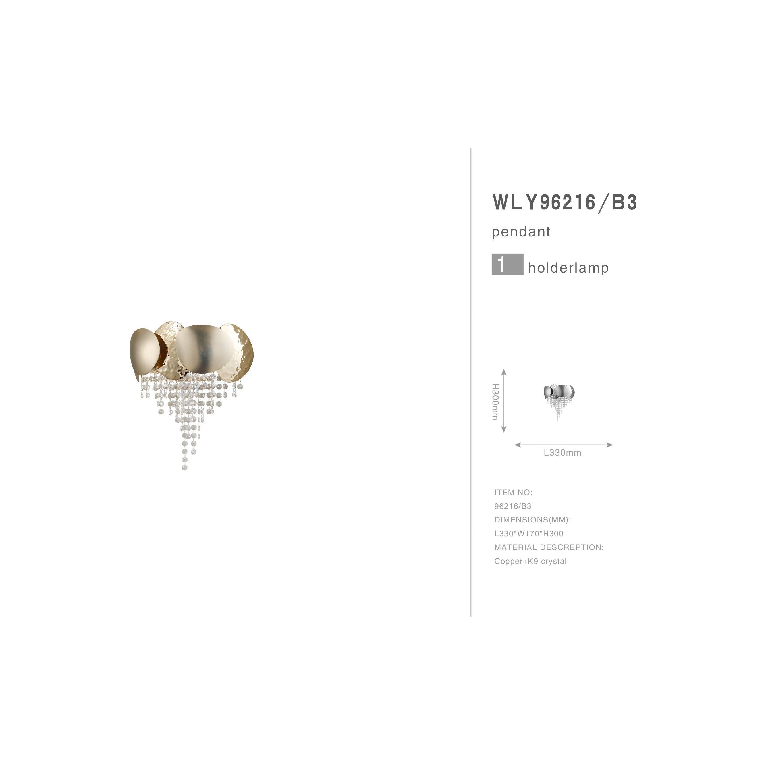 Amadeo Brass Crystal Sconce - Italian Concept -