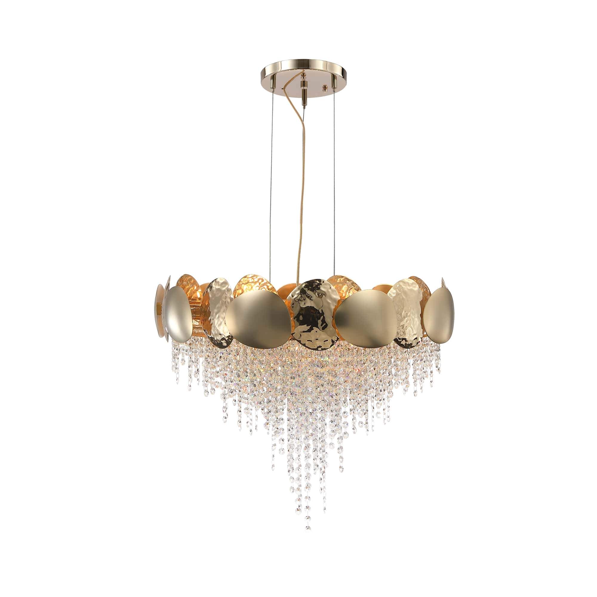 Amadeo Round Brass Crystal Chandelier - Italian Concept -