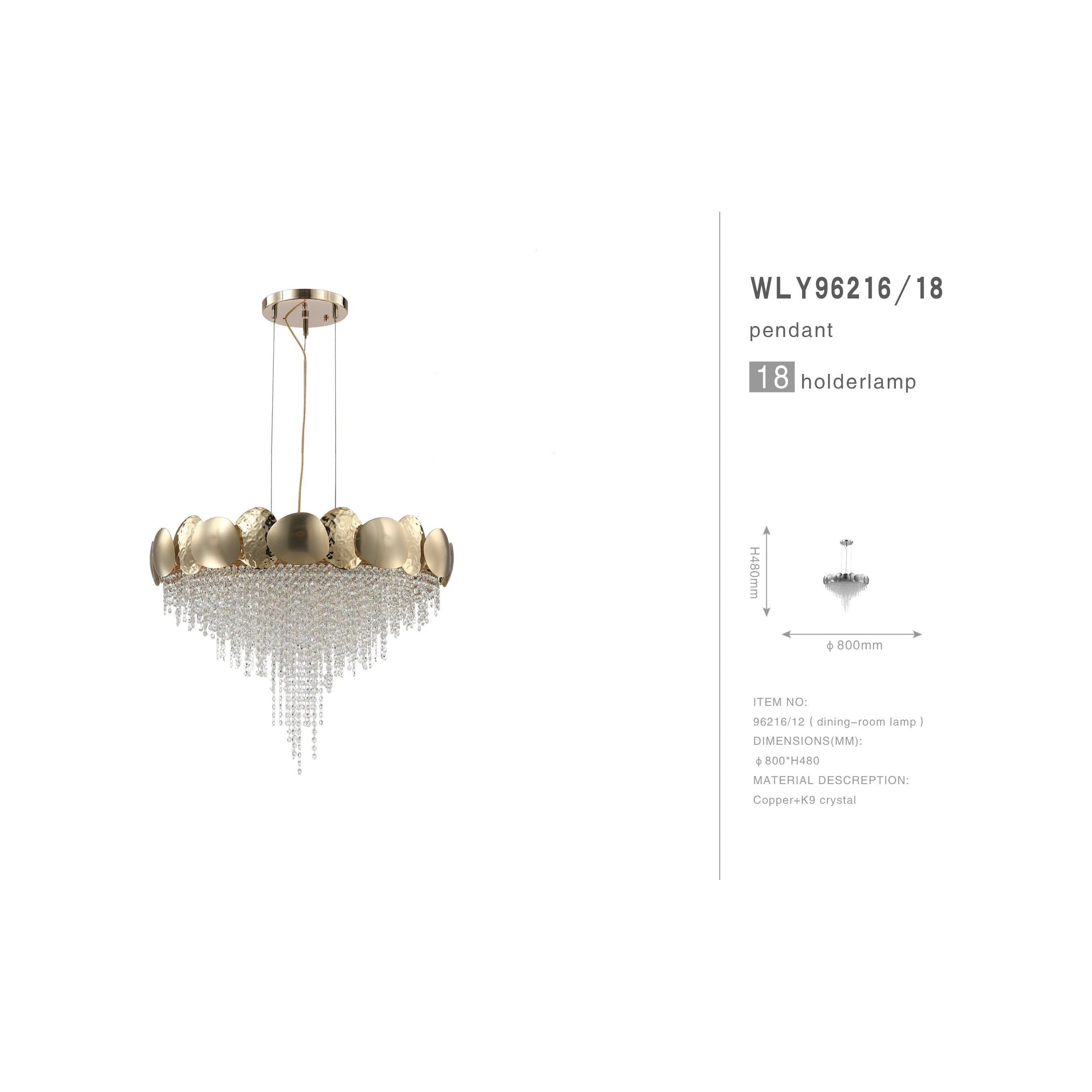 Amadeo Round Brass Crystal Chandelier - Italian Concept -