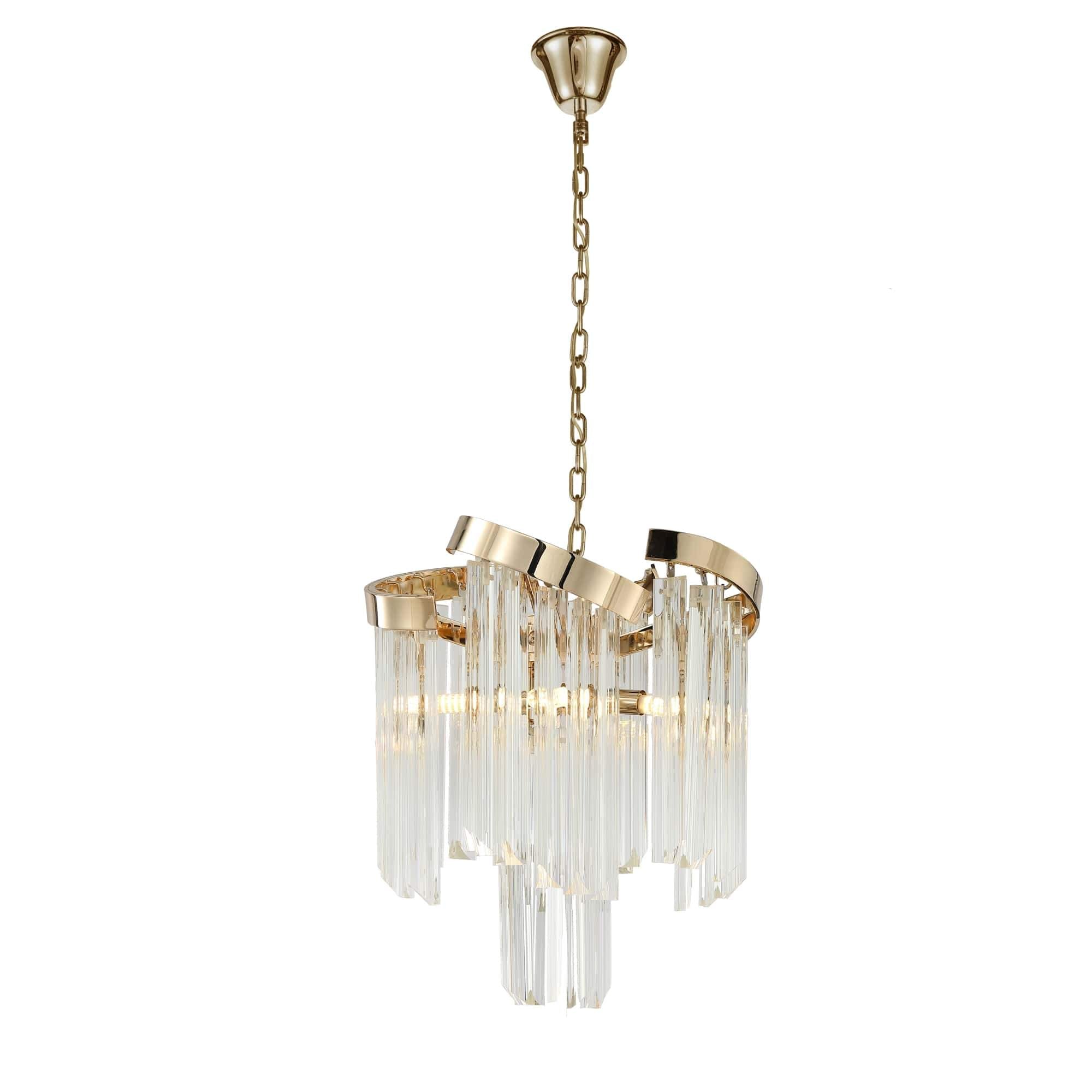 Twin Palms Round Crystal Chandelier - Italian Concept