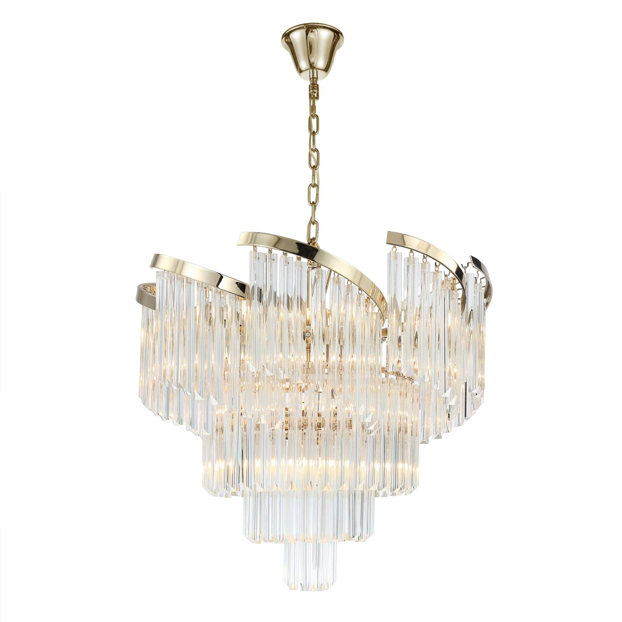 Twin Palms Round Crystal Chandelier - Italian Concept