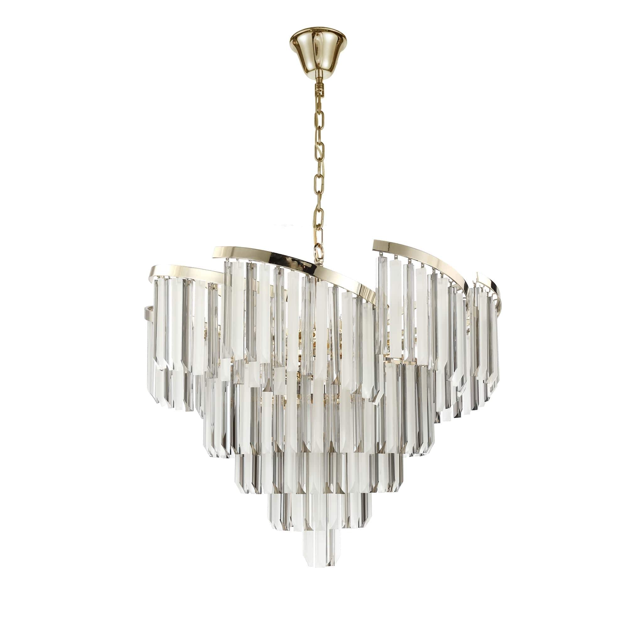 Twin Palms Round Crystal Chandelier - Italian Concept