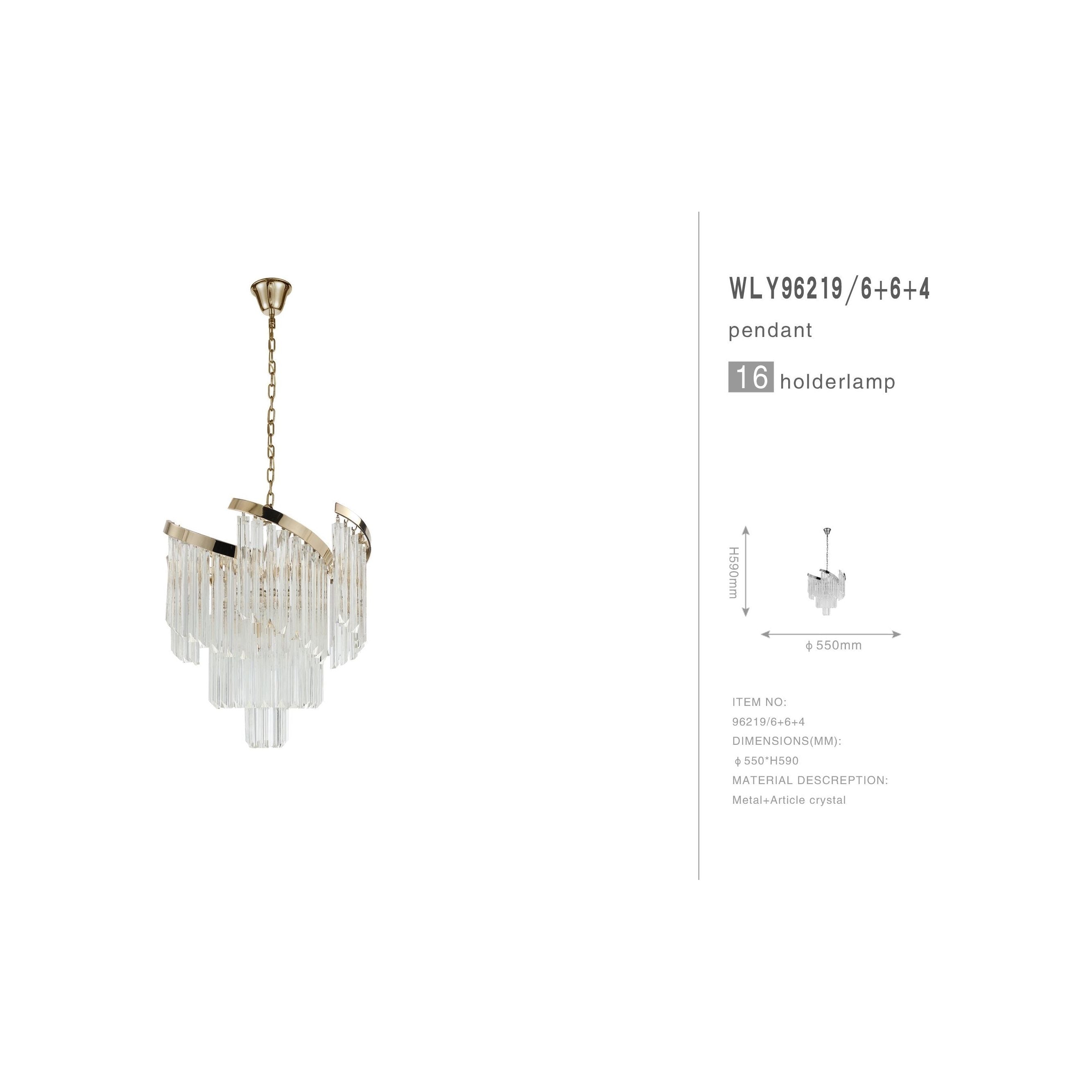 Twin Palms Round Crystal Chandelier - Italian Concept