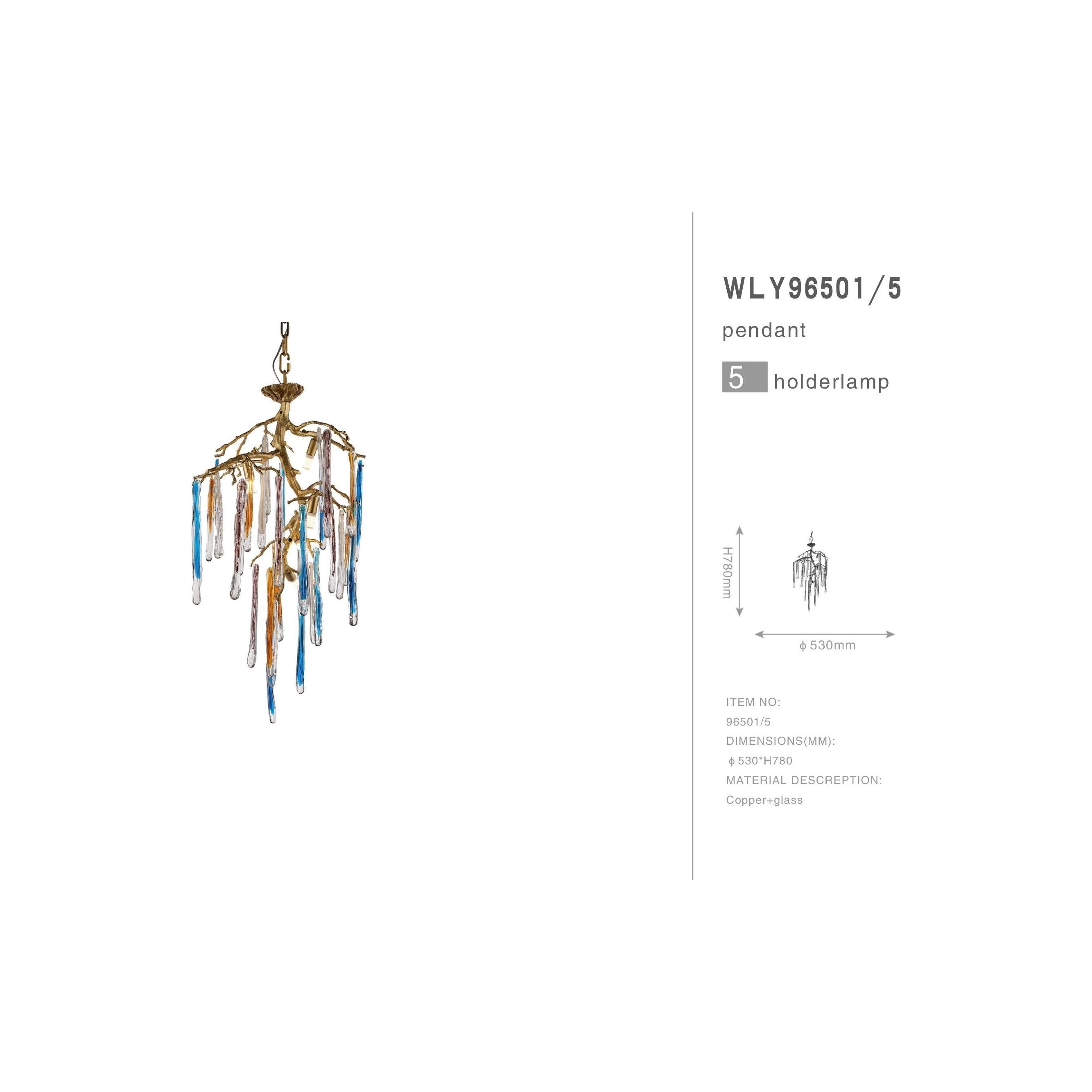 Predella Branching Glass Chandelier - Italian Concept