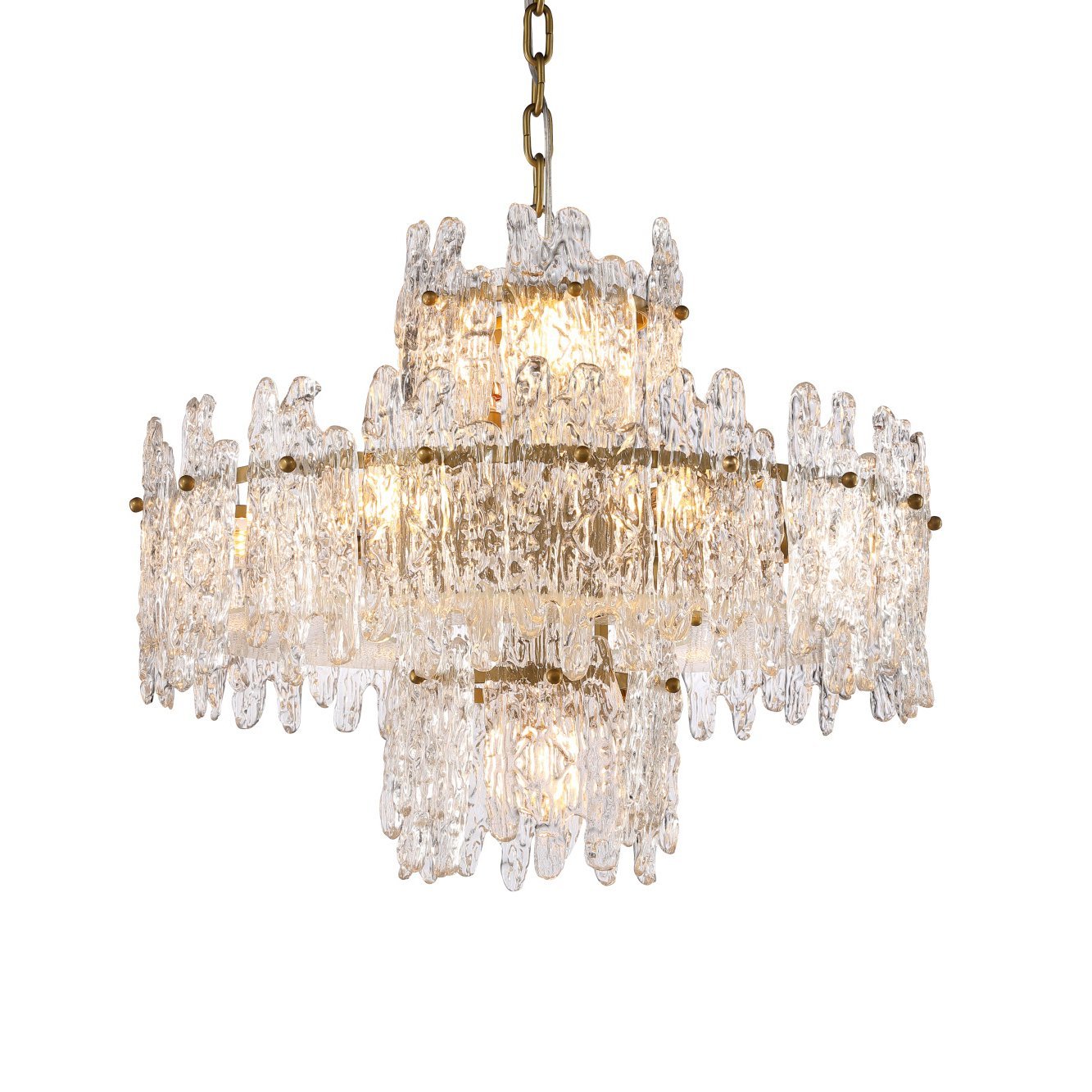 Faust Tiered Round Glass Chandelier - Italian Concept
