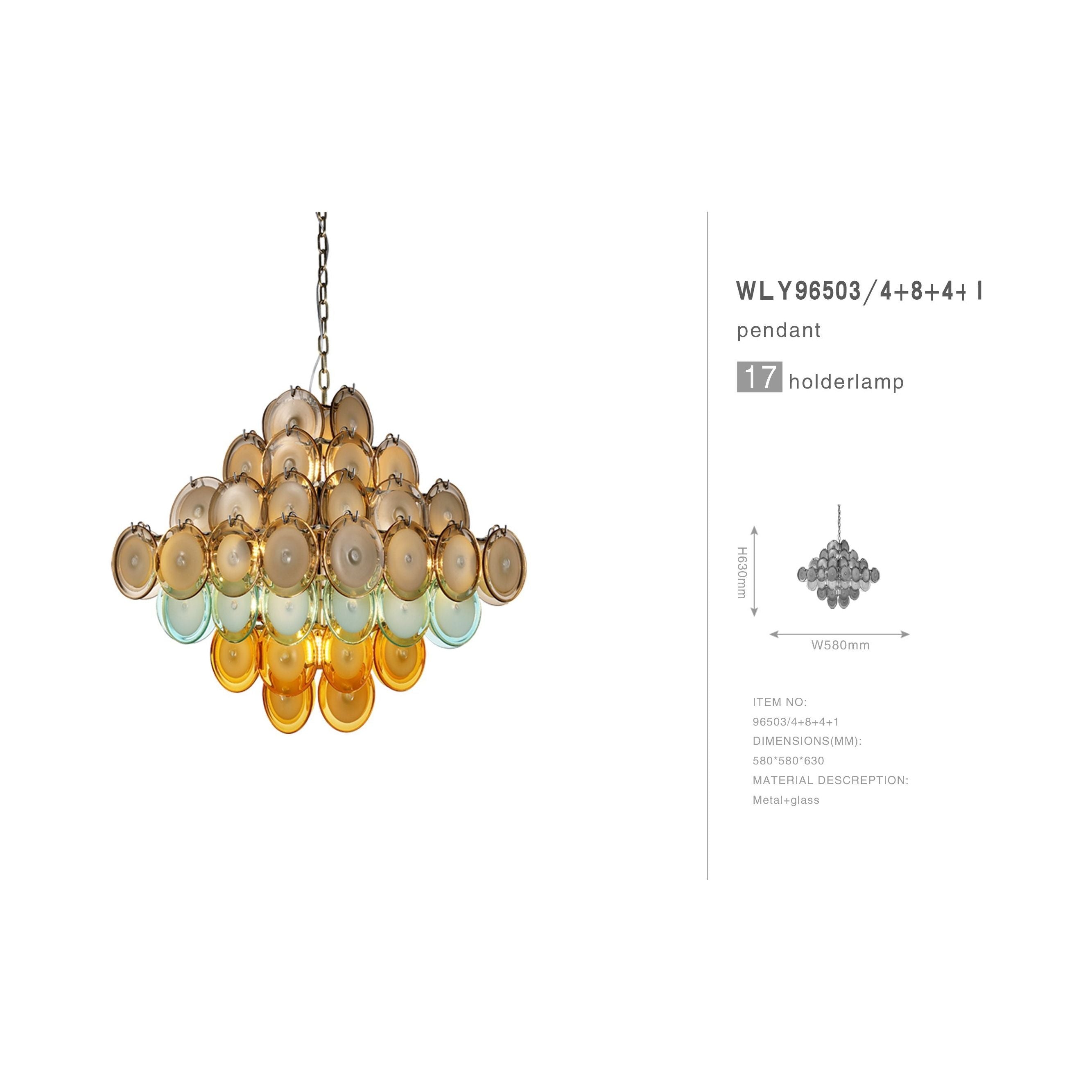 Bettina Murano Round Glass Chandelier - Italian Concept -