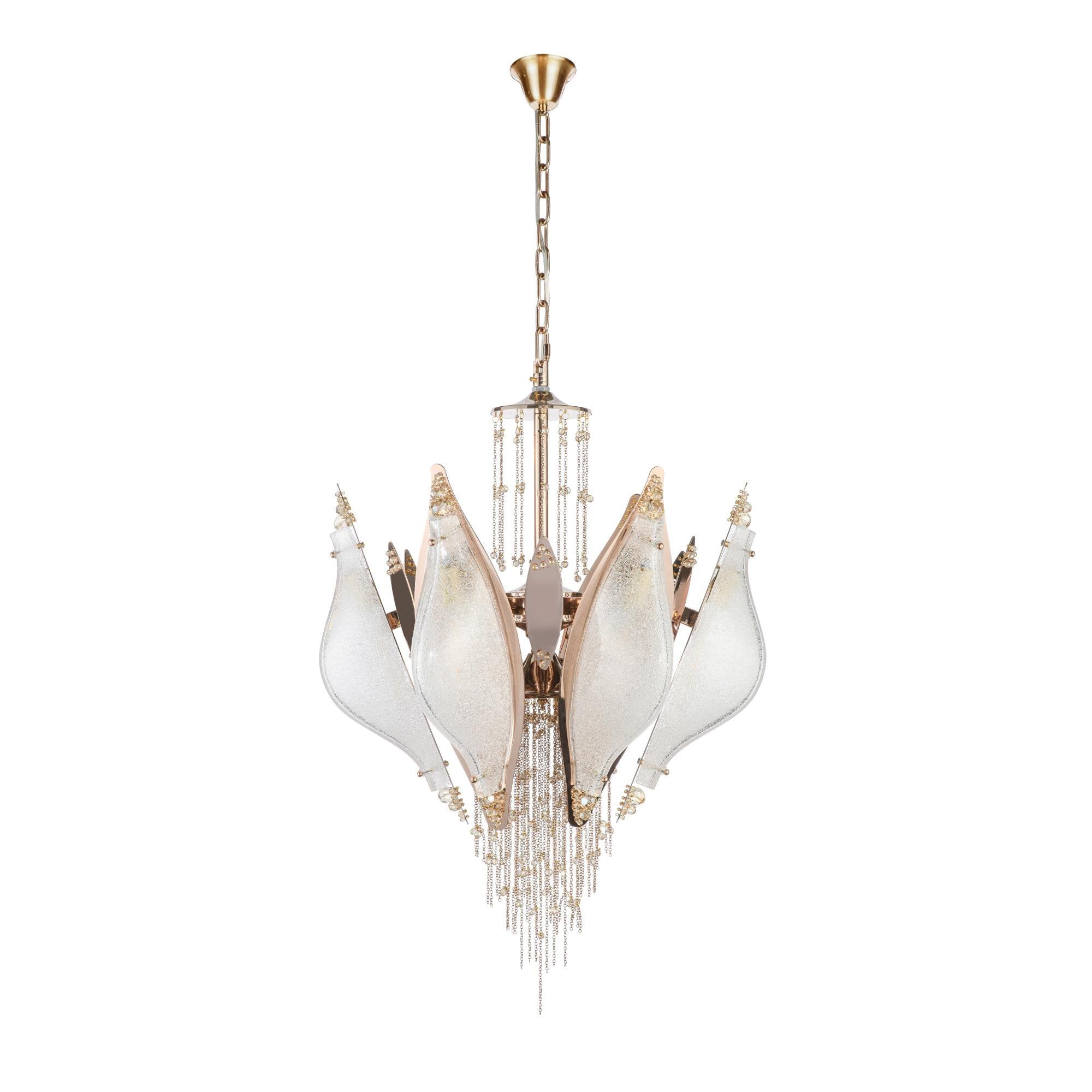 Aria Closed-Flower Crystal Murano Chandelier - Italian Concept -
