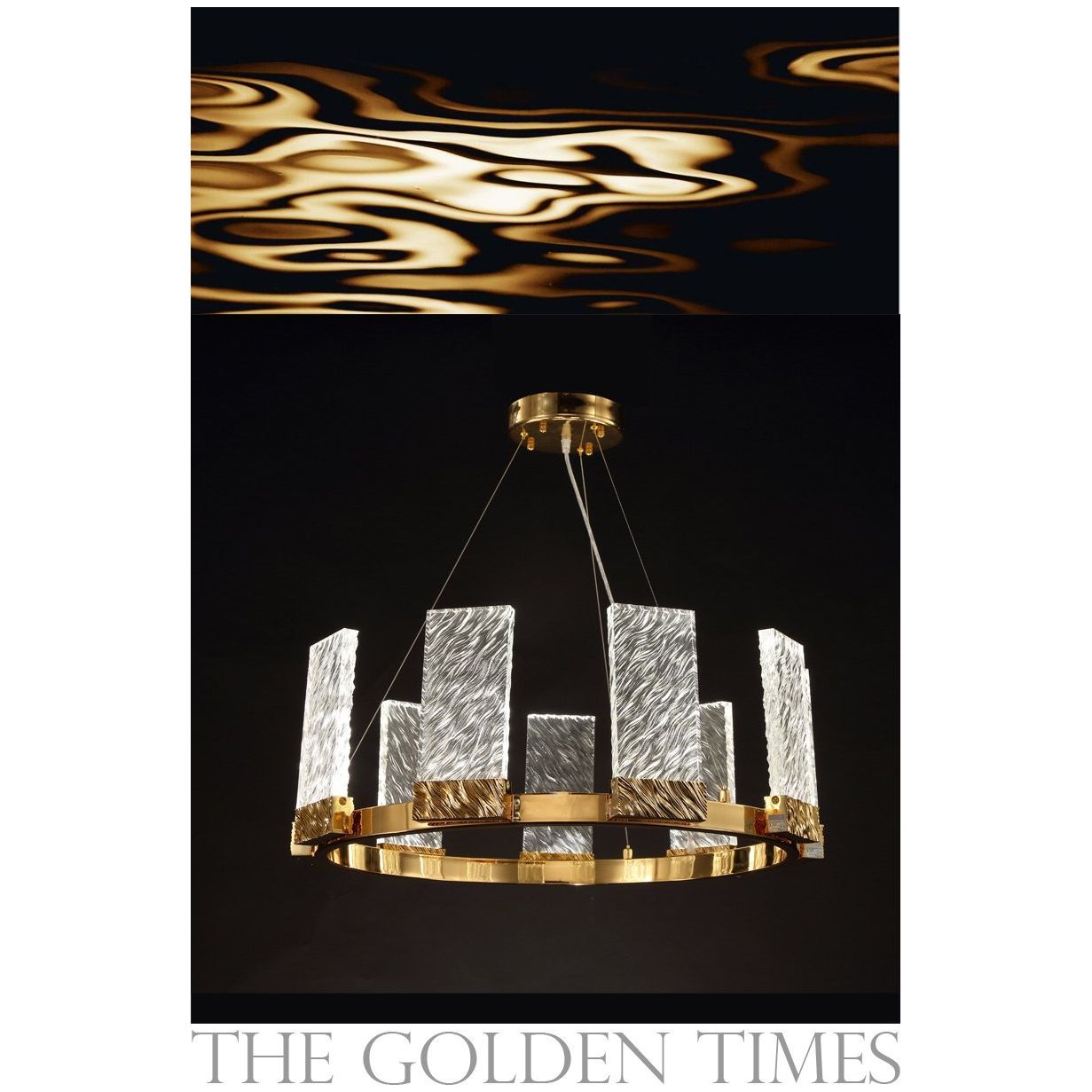 Aimee 1-Tier Round LED Luxurious Glass Chandelier - Italian Concept -