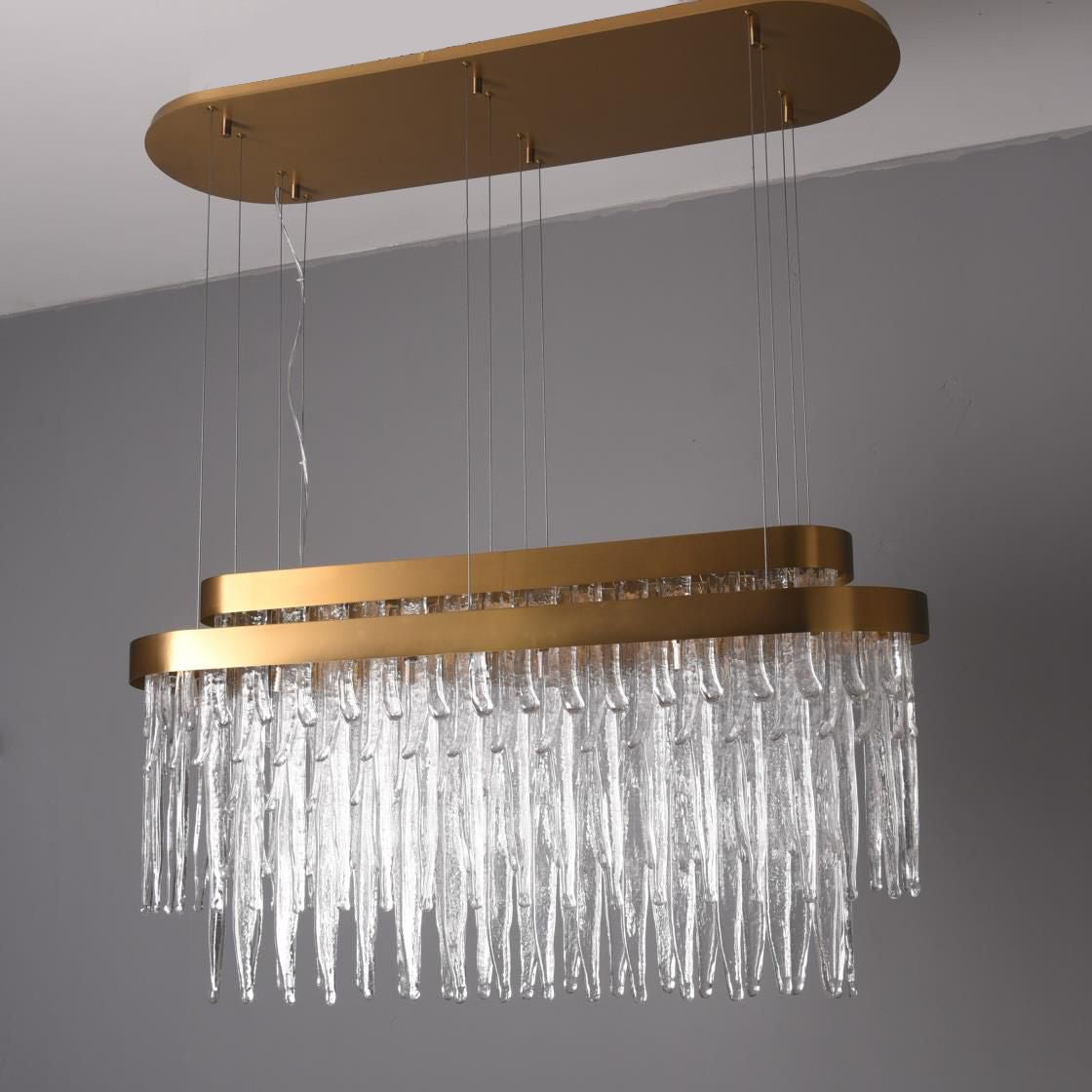 Lebal Waterfall Tubular Linear Chandelier - Italian Concept
