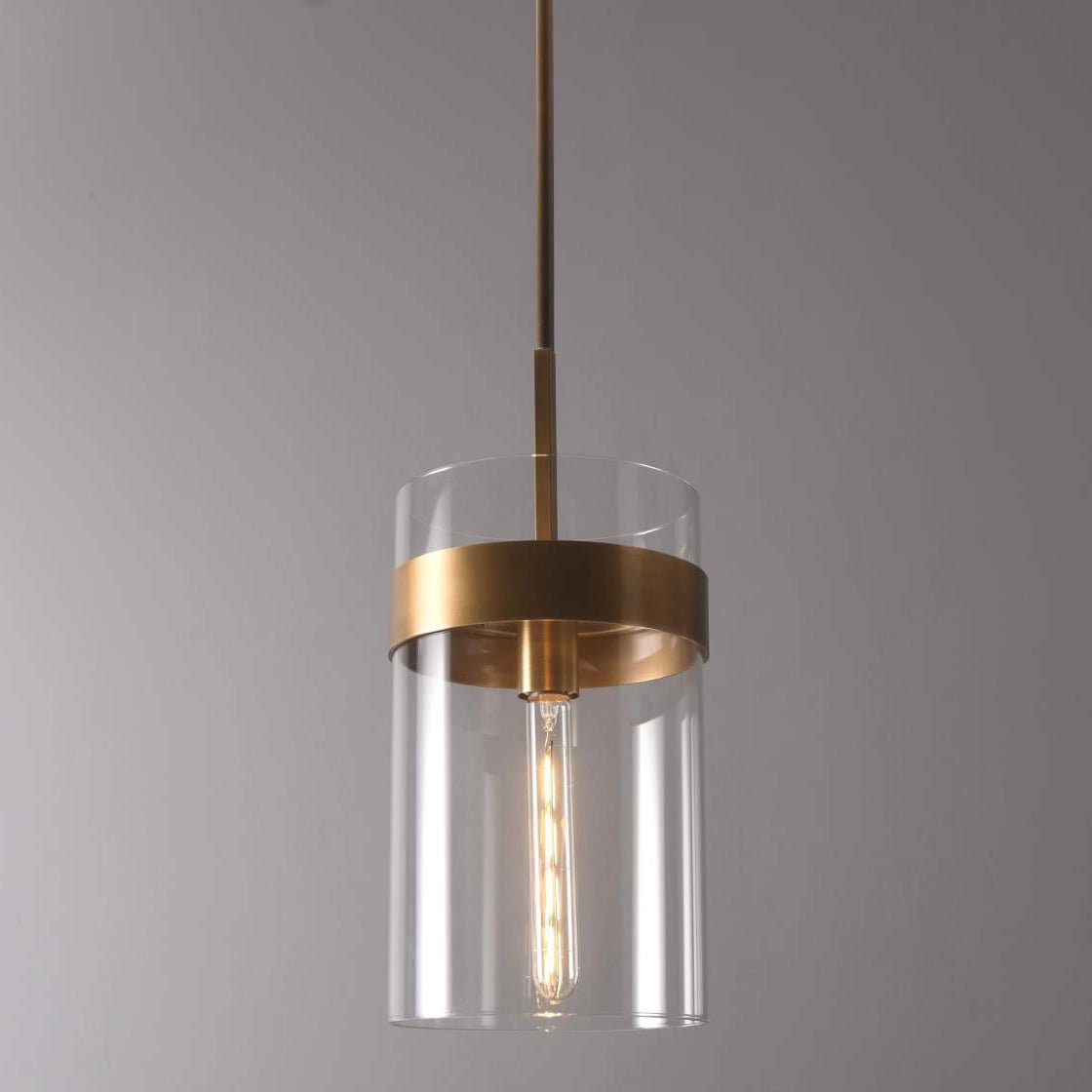 Armature Cylinder Glass Pendant Light - Italian Concept