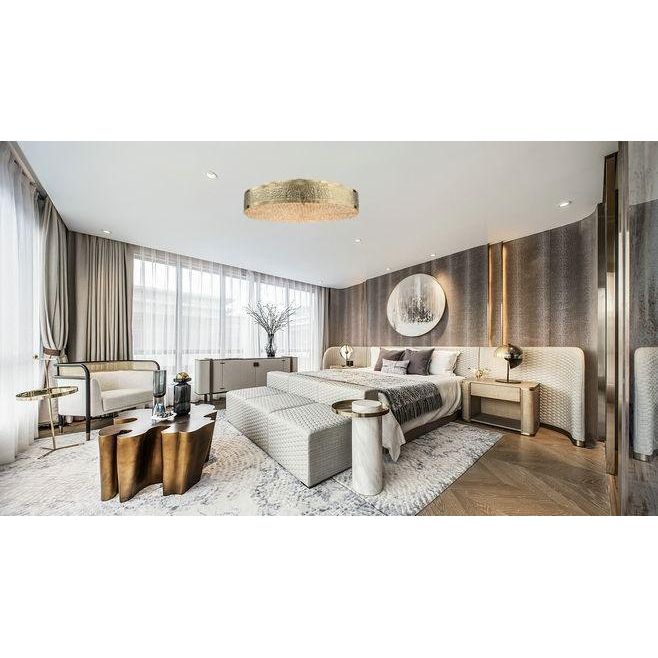 Ambrosi Round Brass Crystal Ring Chandelier - Italian Concept -