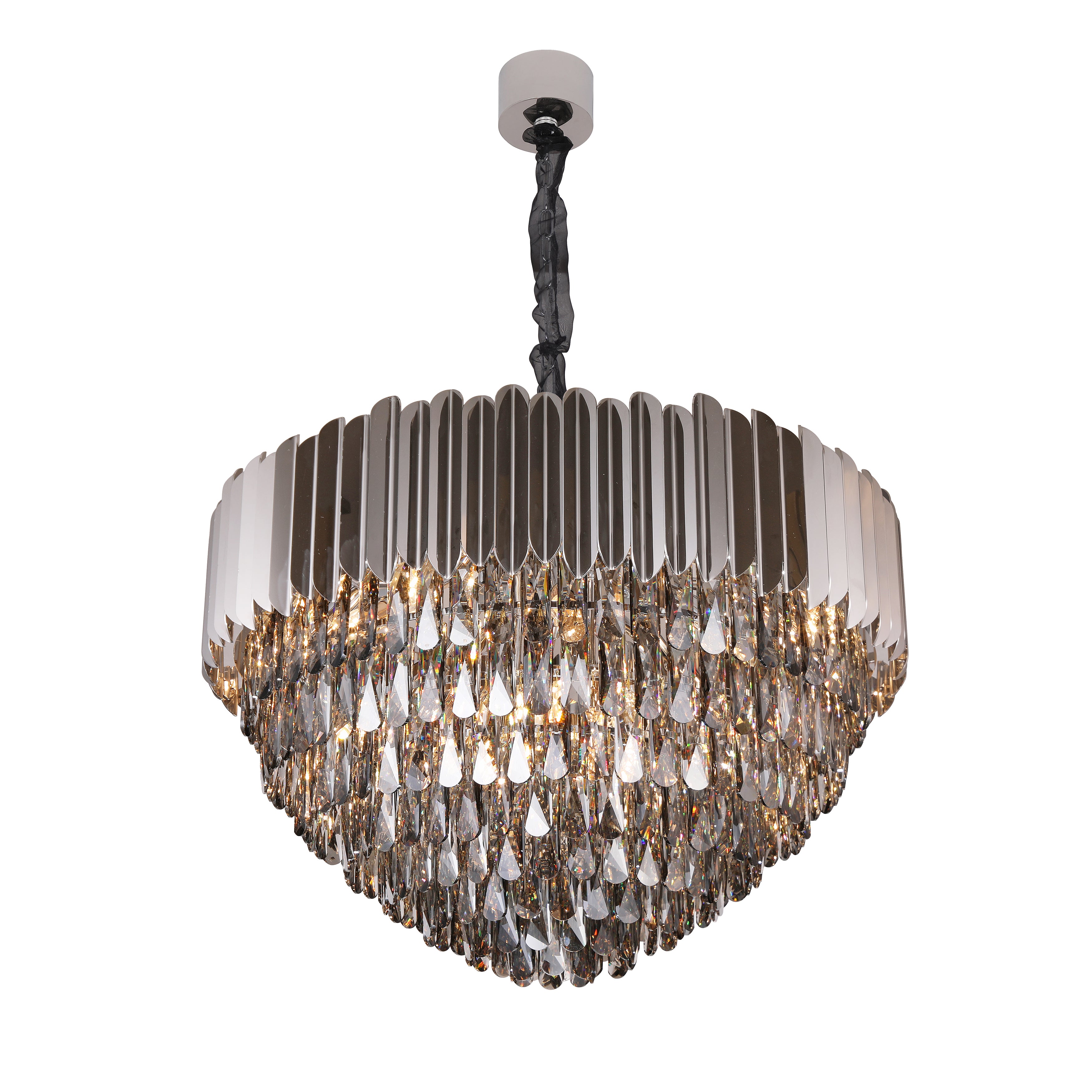 Alicante Tiered Round Crystal Chandelier - Italian Concept -