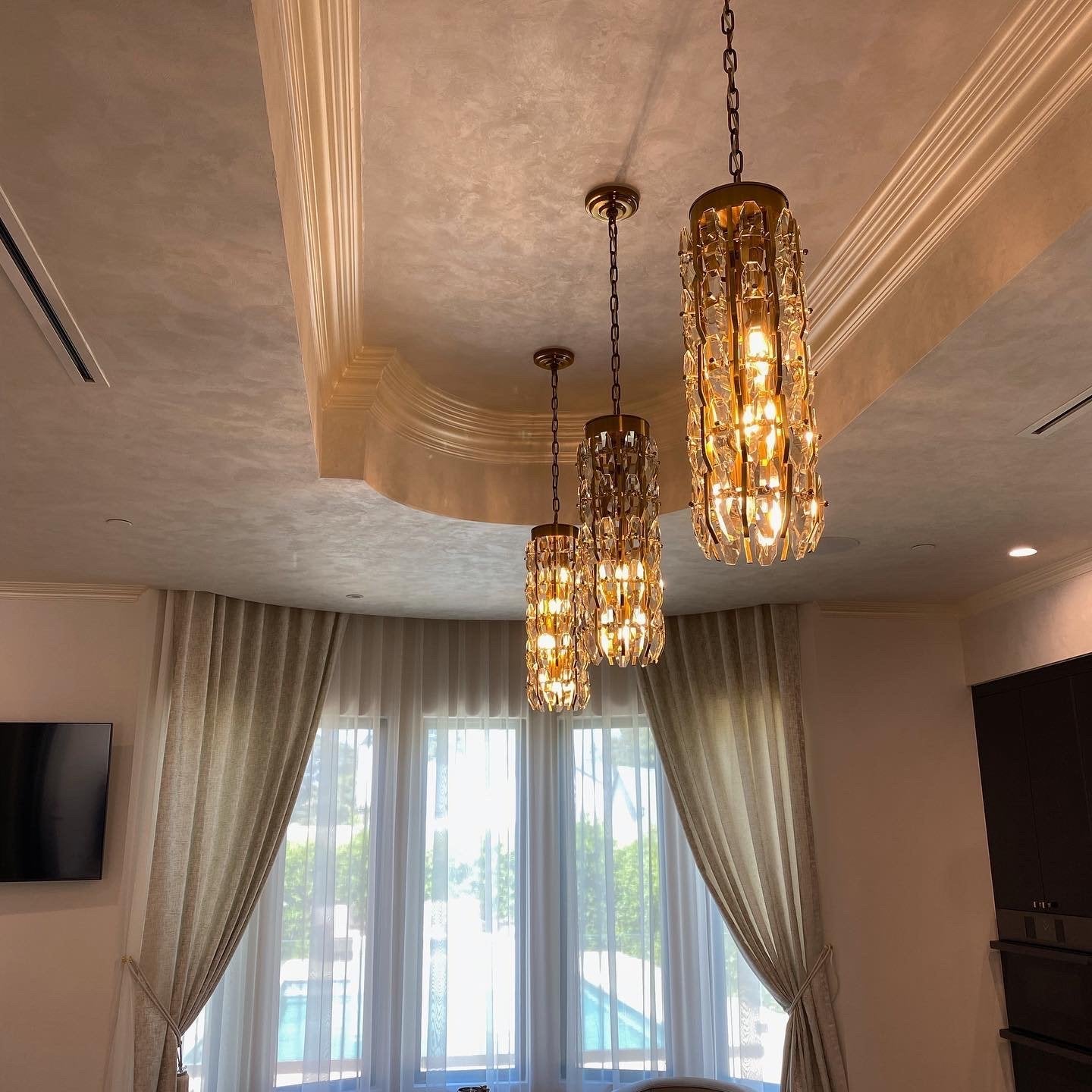 Sol Odeon Tall Crystal Pendant Light - Italian Concept -