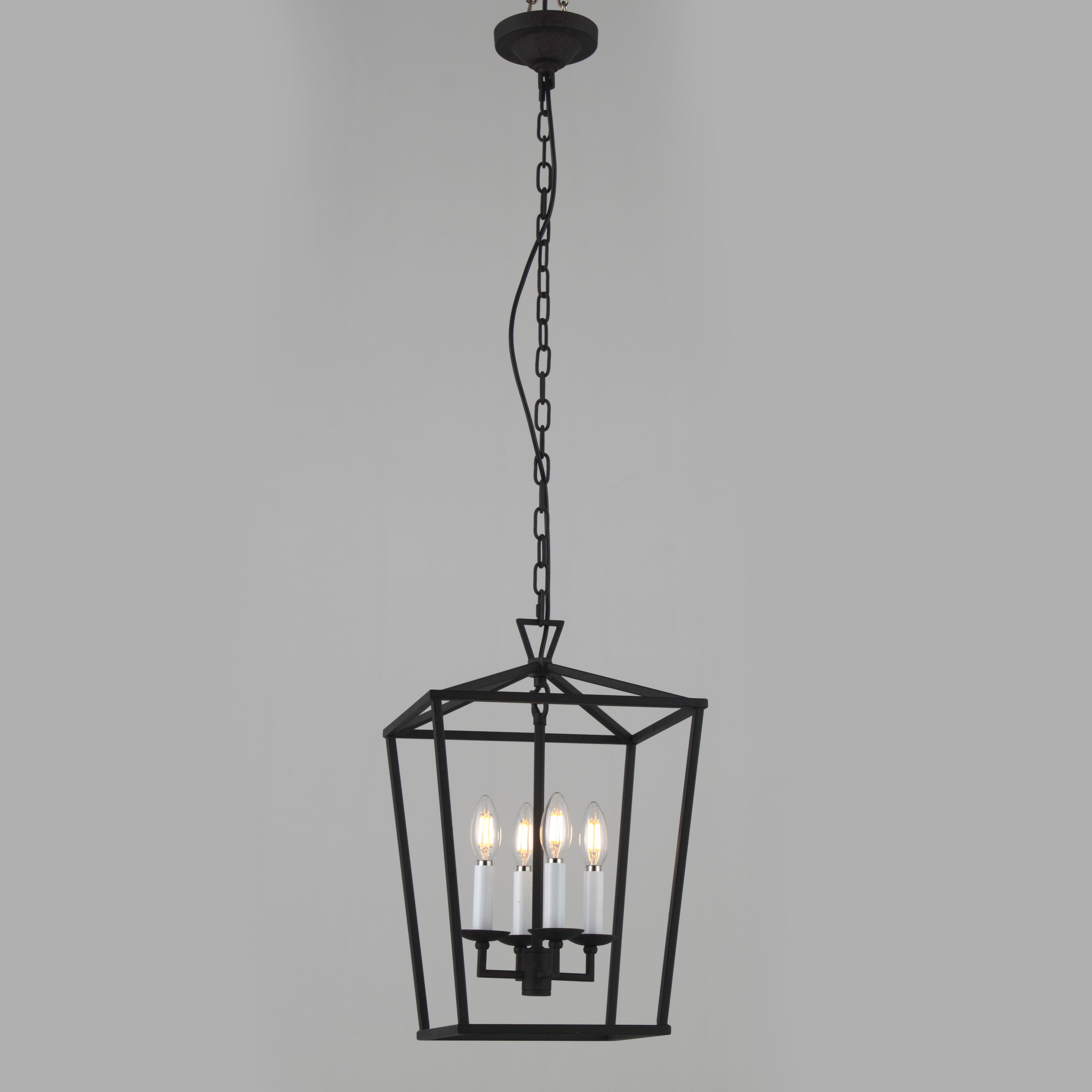 Chris Graff 4 - Light 12"W Lantern Geometric Chandelier - Italian Concept -
