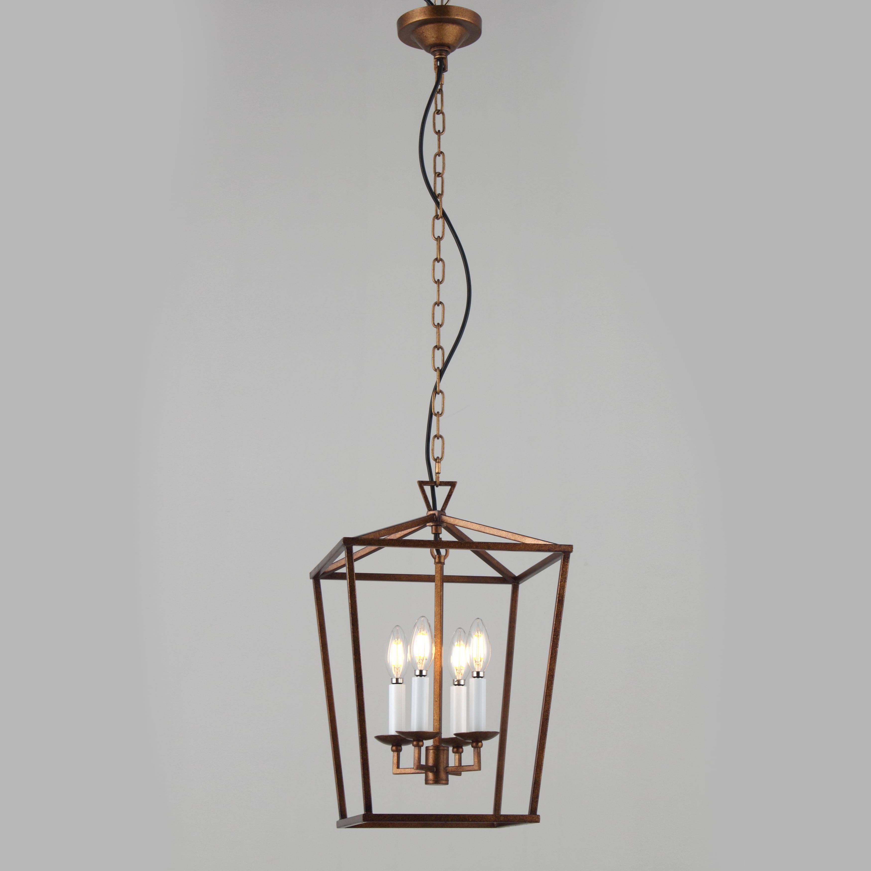 Chris Graff 4 - Light 12"W Lantern Geometric Chandelier - Italian Concept -